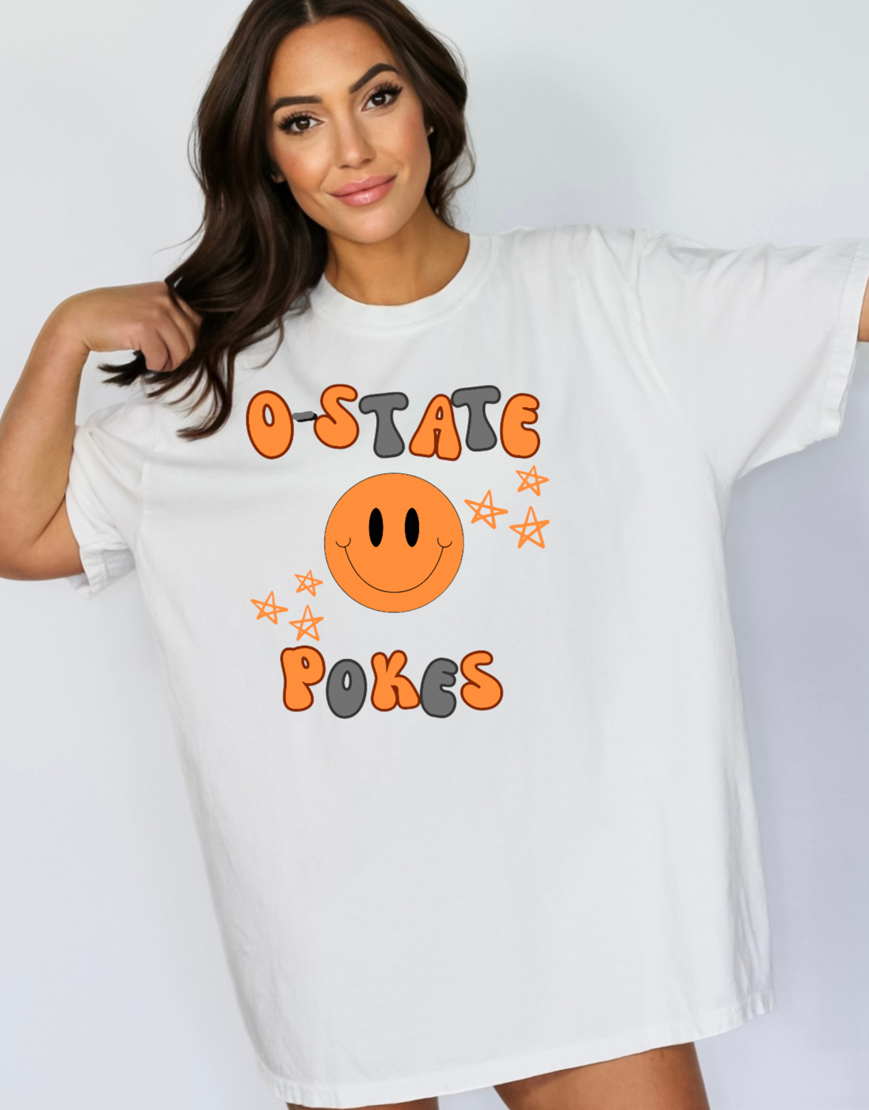 O-State Smiley Face Graphic Tee