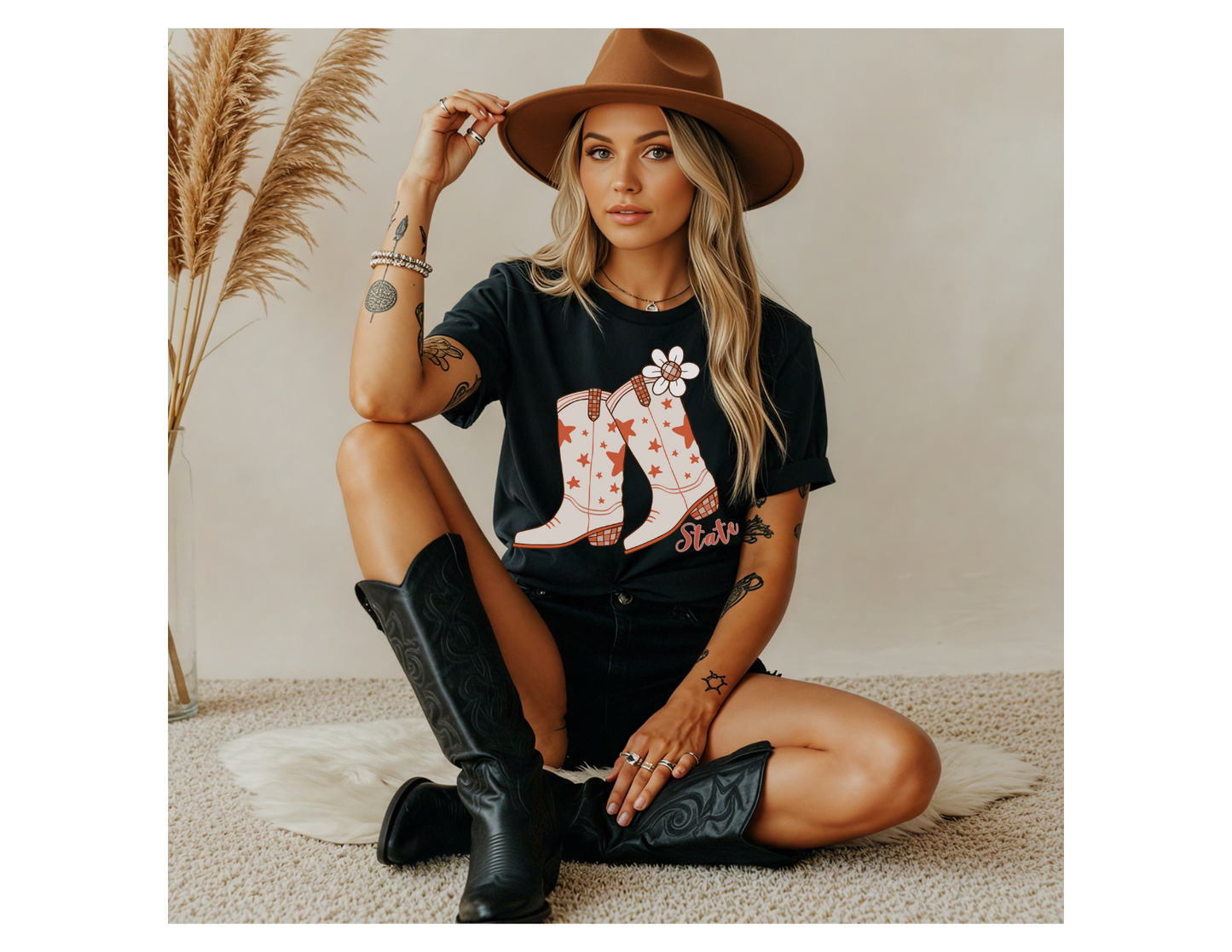 "State" Boots Graphic Tee