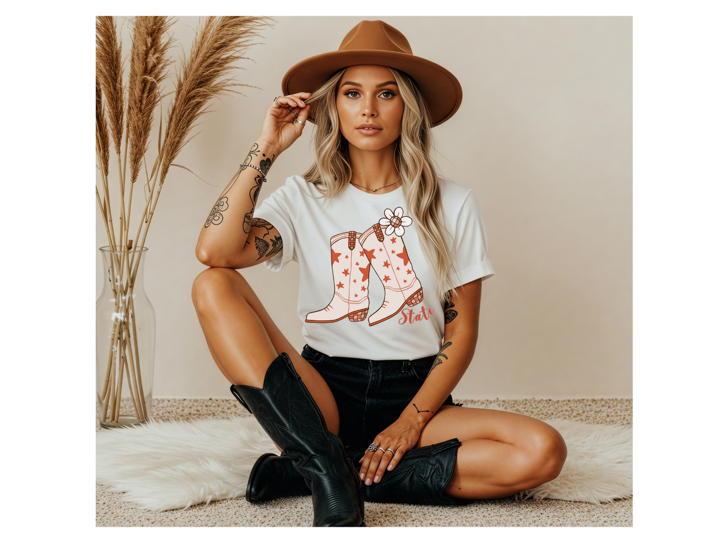 "State" Boots Graphic Tee