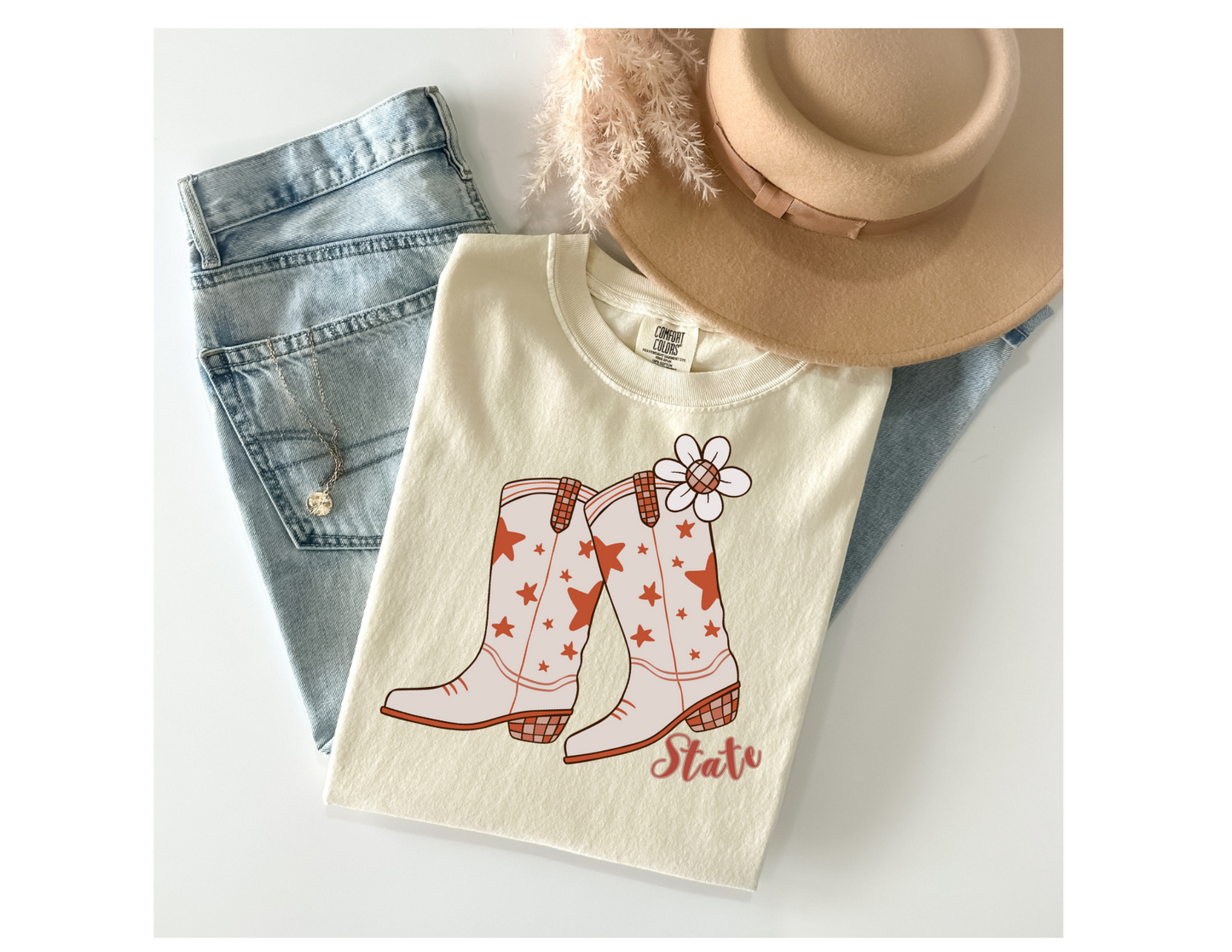 "State" Boots Graphic Tee