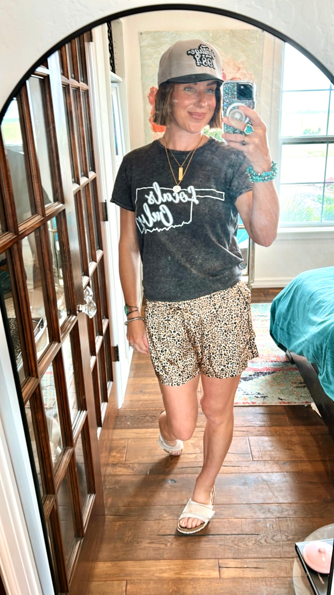 "Love Me Some Leopard" Print Silky Shorts