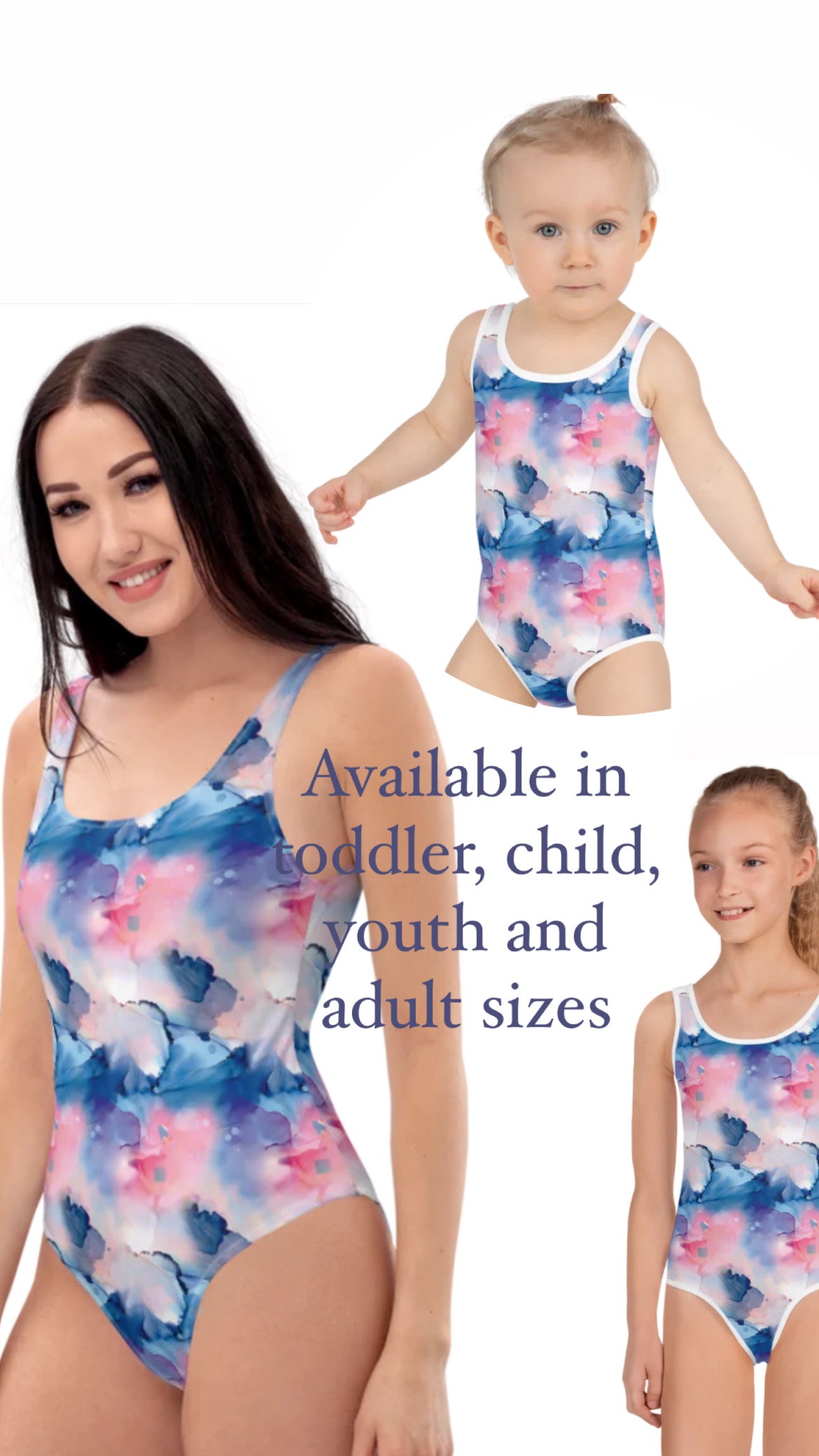 Girl's Tie Dye Sky Swimsuit