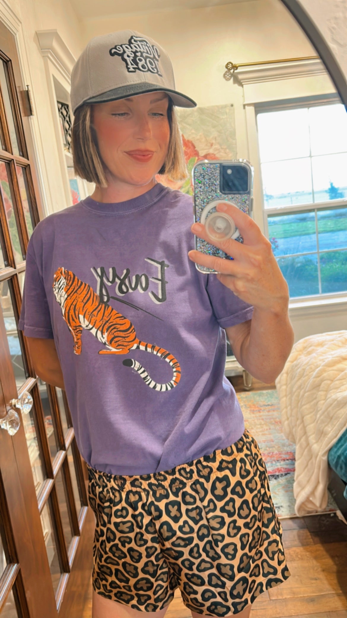 “Charley&Me Cheetah" Print Silky Shorts
