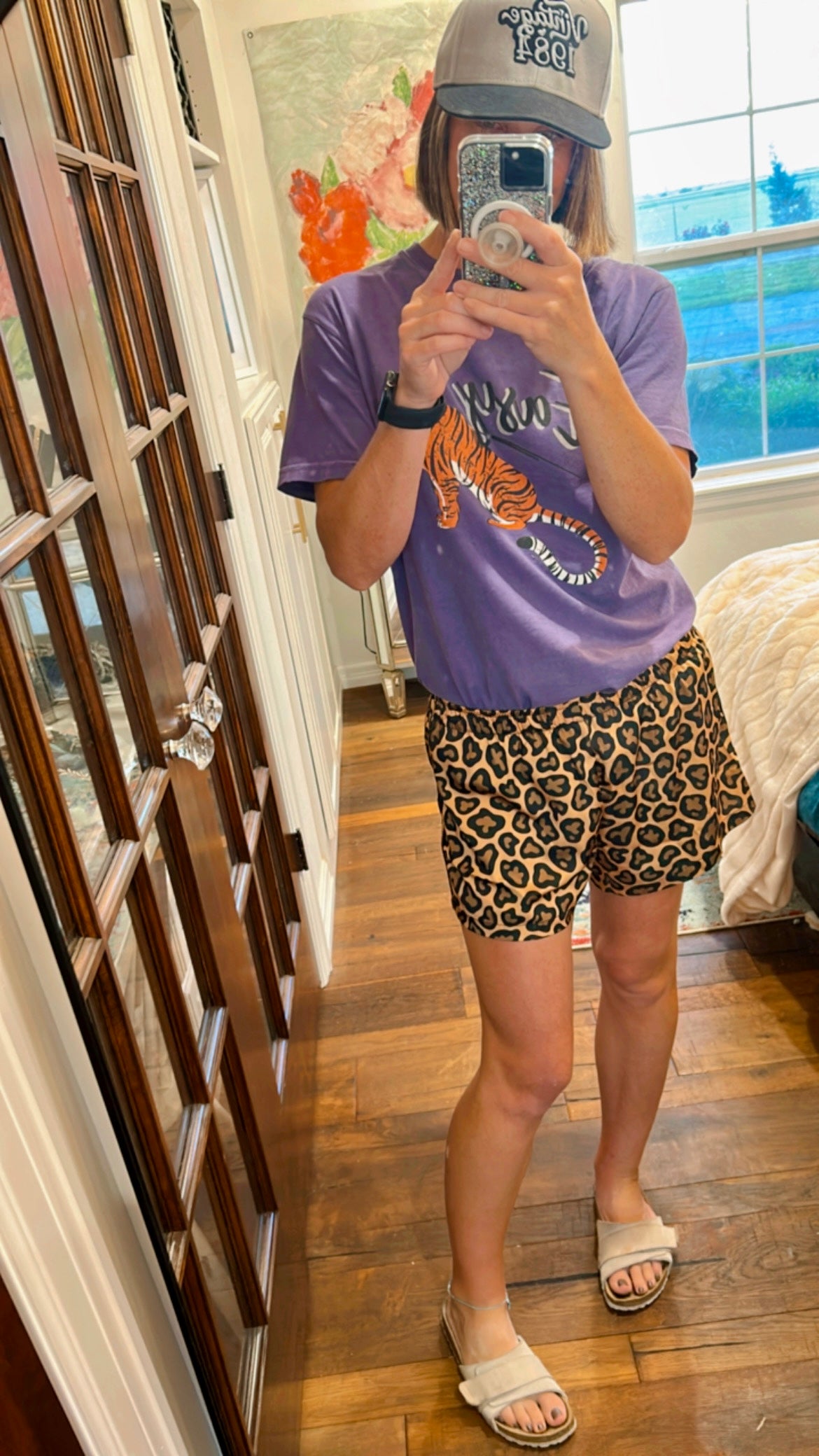 “Charley&Me Cheetah" Print Silky Shorts