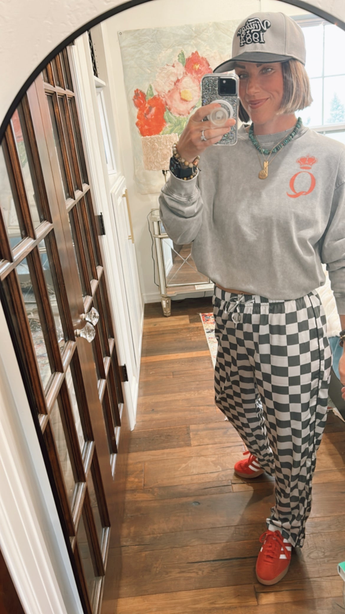 "Check Me Out" Silky Checkered Pants