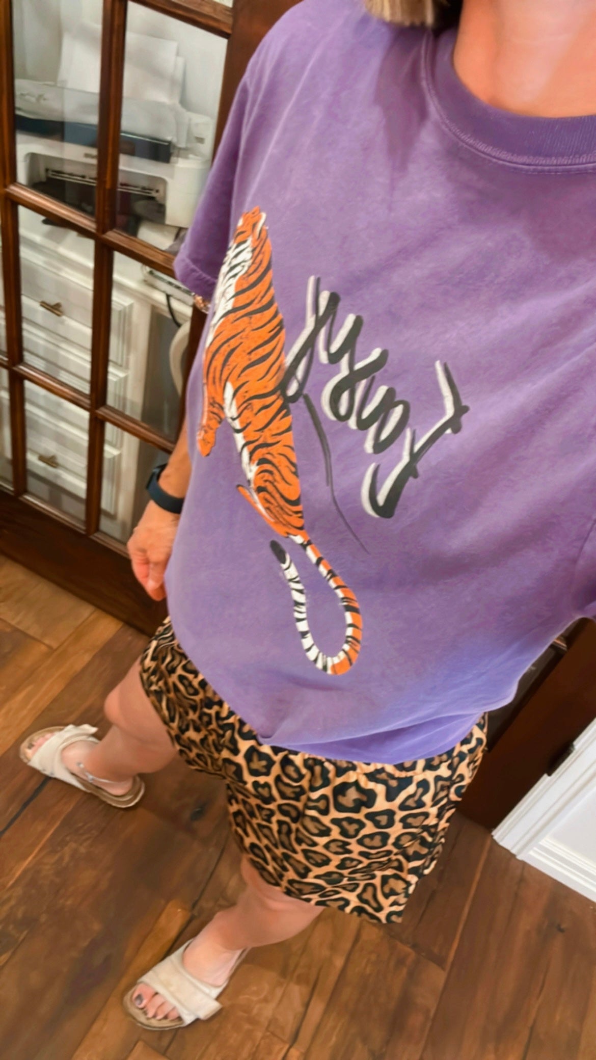 “Charley&Me Cheetah" Print Silky Shorts