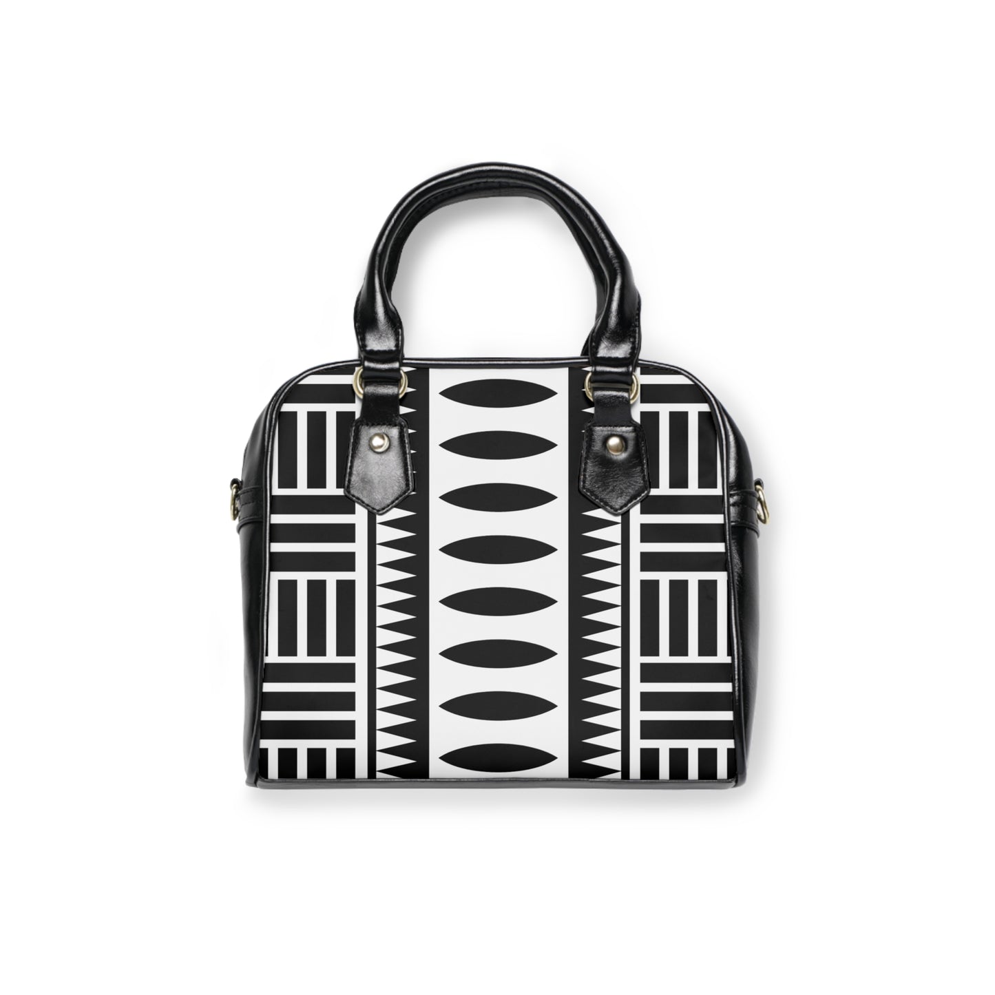 GiGi Geometric Handbag in Black & White