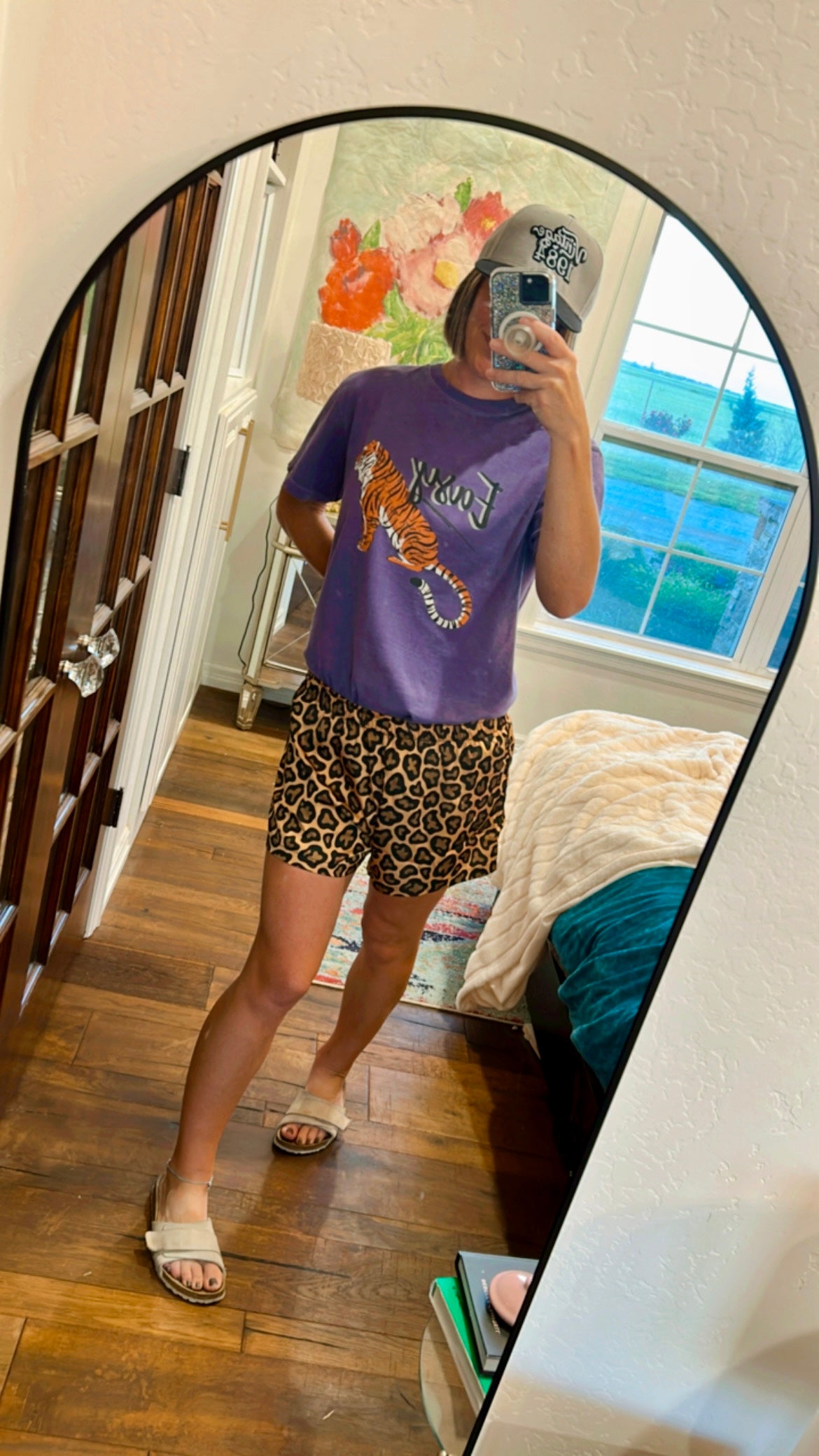 “Charley&Me Cheetah" Print Silky Shorts
