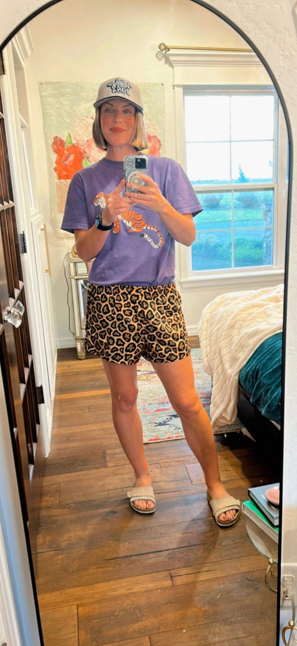 “Charley&Me Cheetah" Print Silky Shorts
