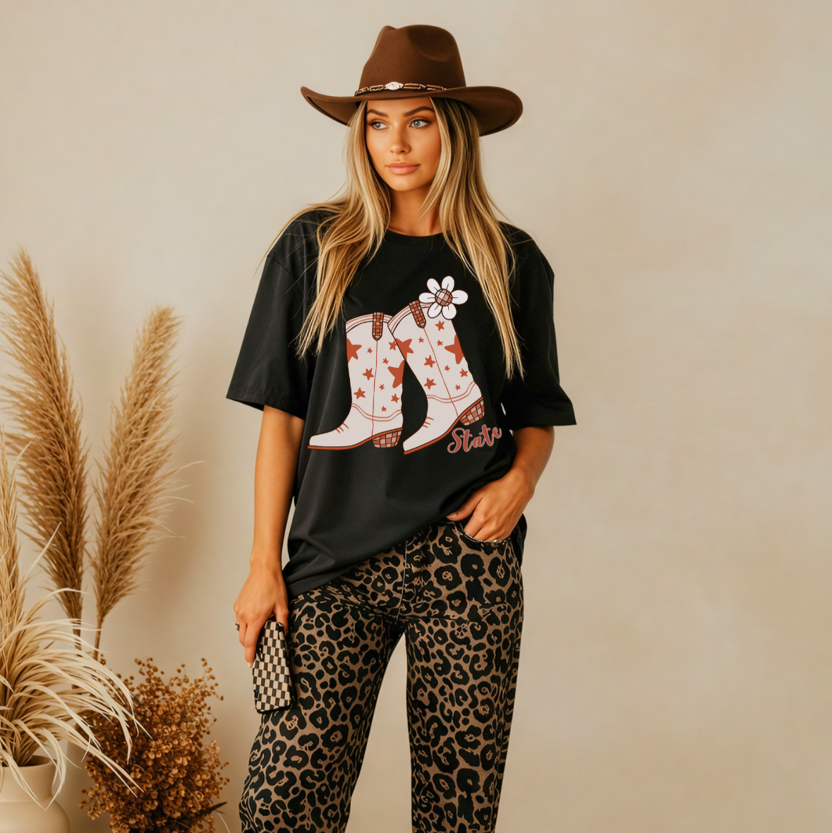 "State" Boots Graphic Tee