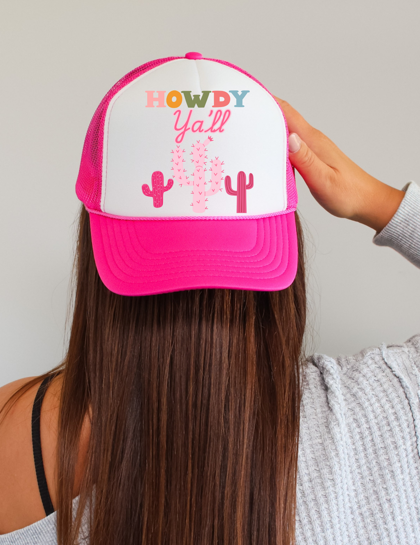 Howdy Ya'll Pink Trucker Hat