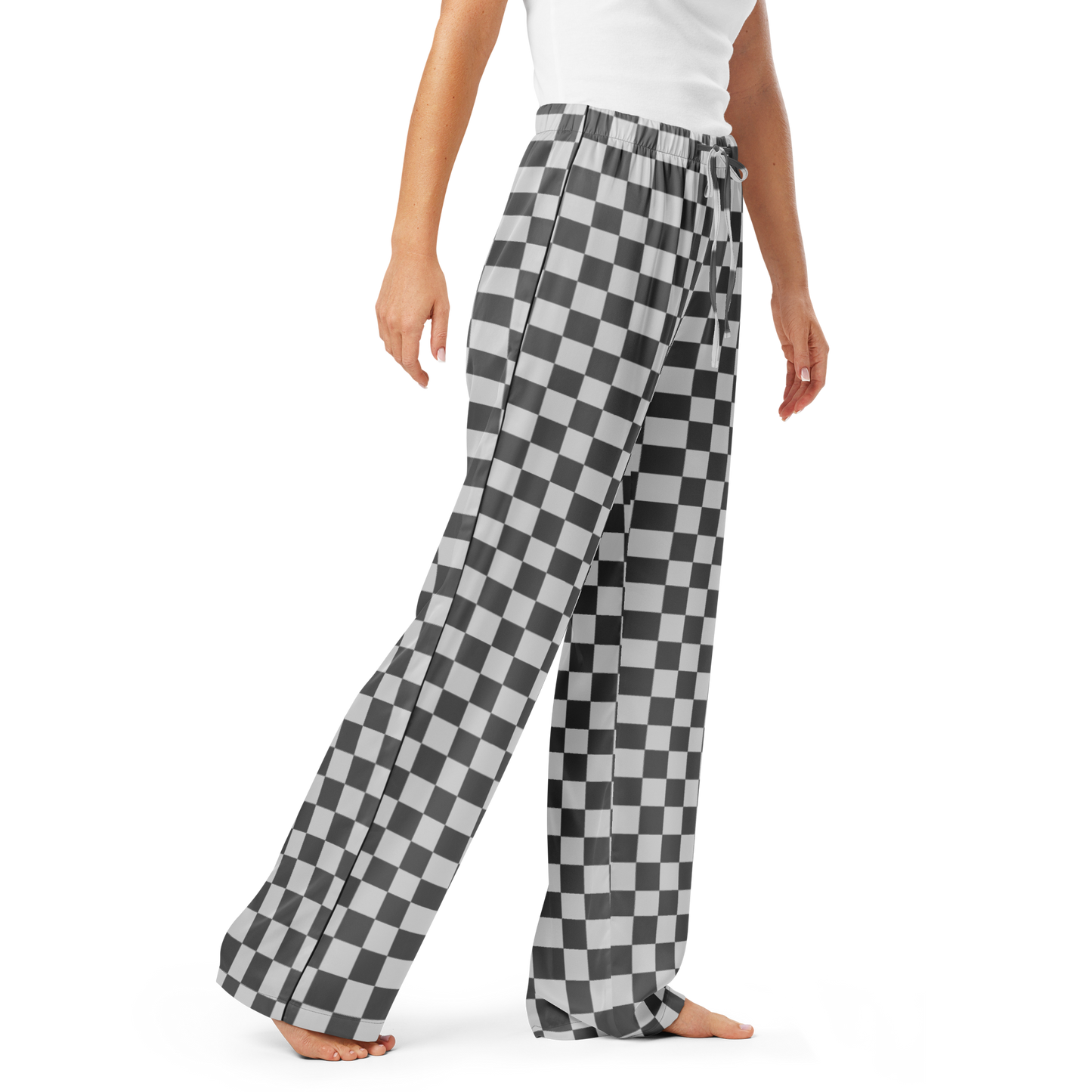 "Check Me Out" Silky Checkered Pants