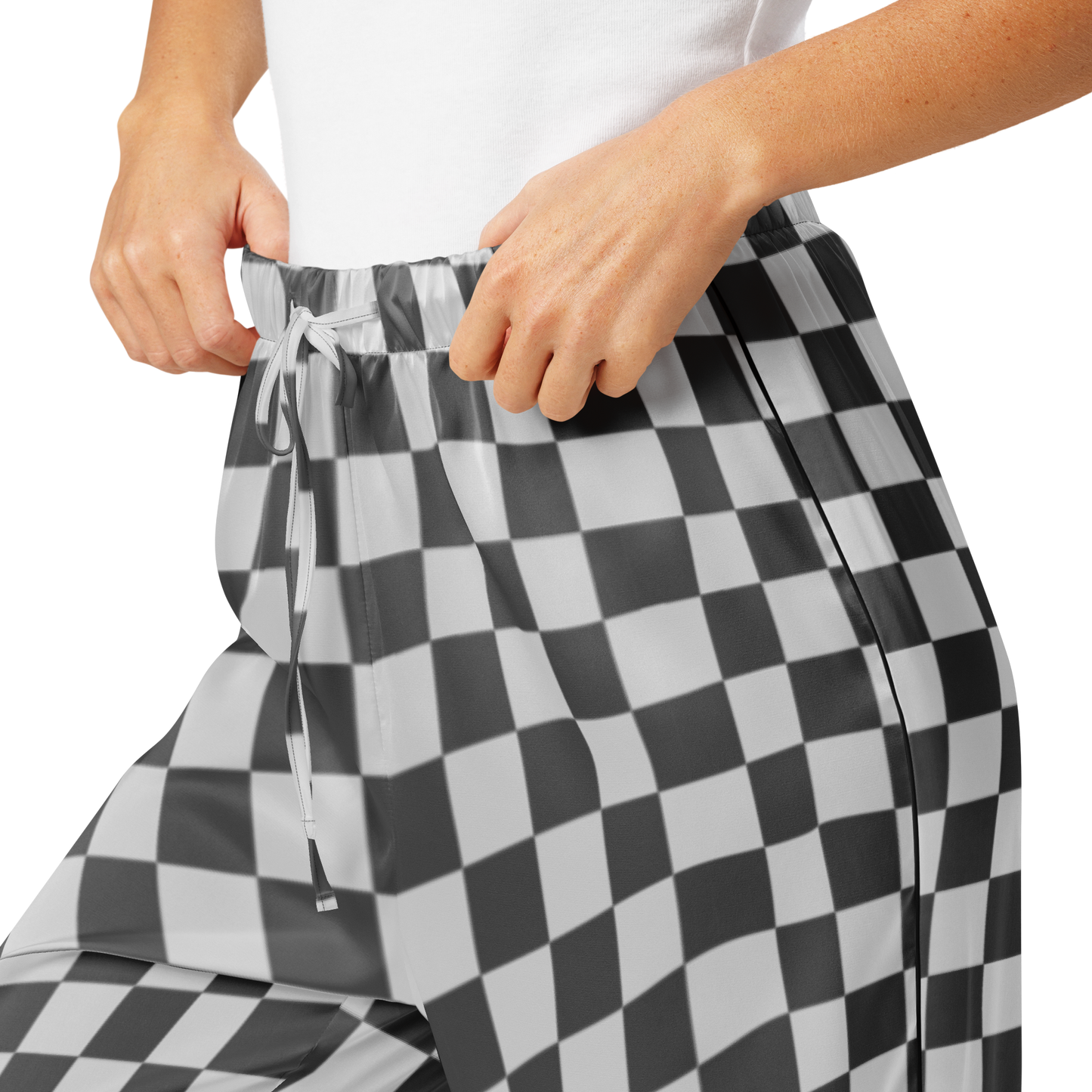 "Check Me Out" Silky Checkered Pants