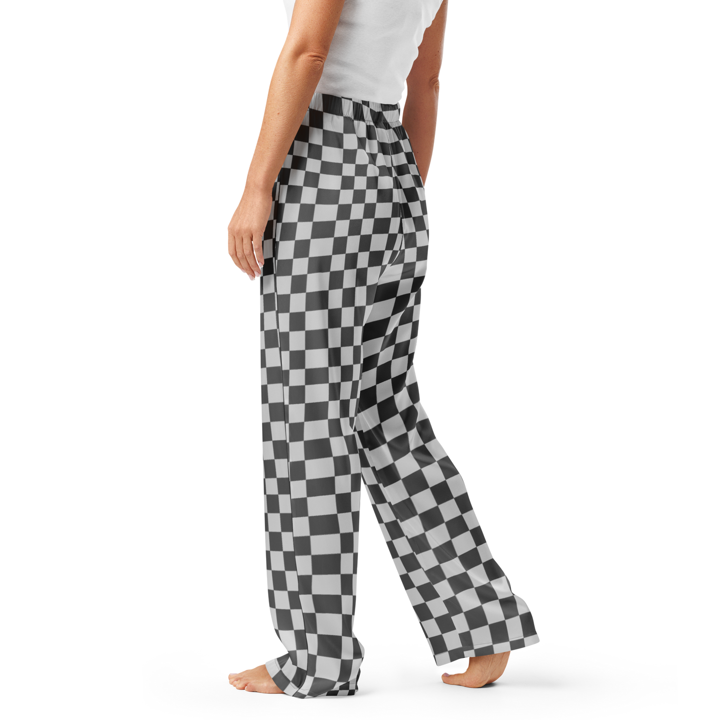 "Check Me Out" Silky Checkered Pants