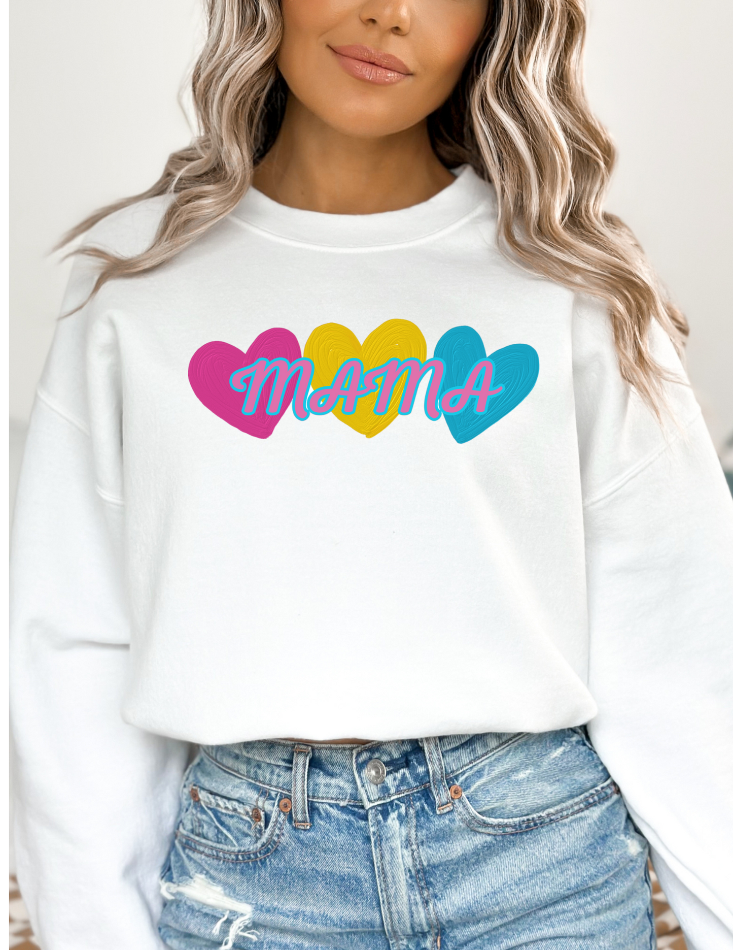 Painted Hearts Mama Sweatshirt