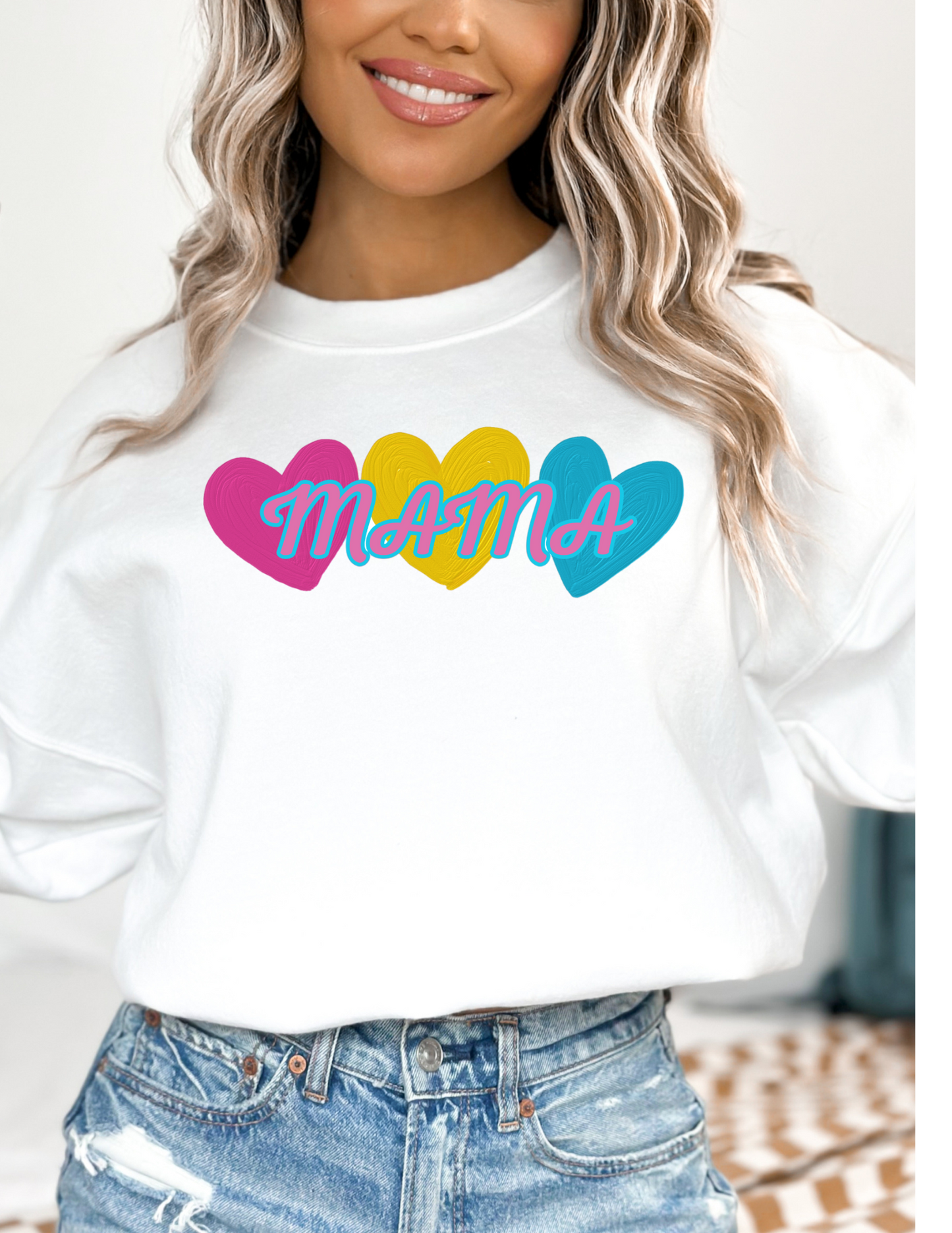 Painted Hearts Mama Sweatshirt