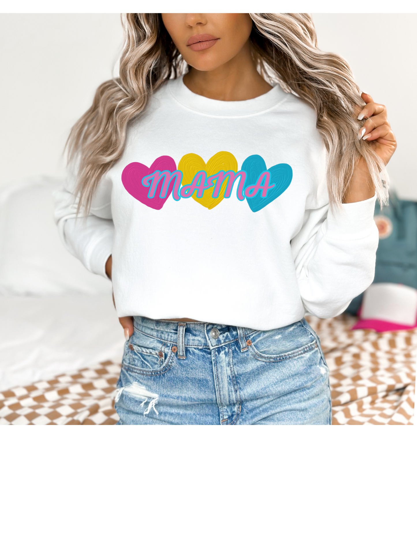 Painted Hearts Mama Sweatshirt