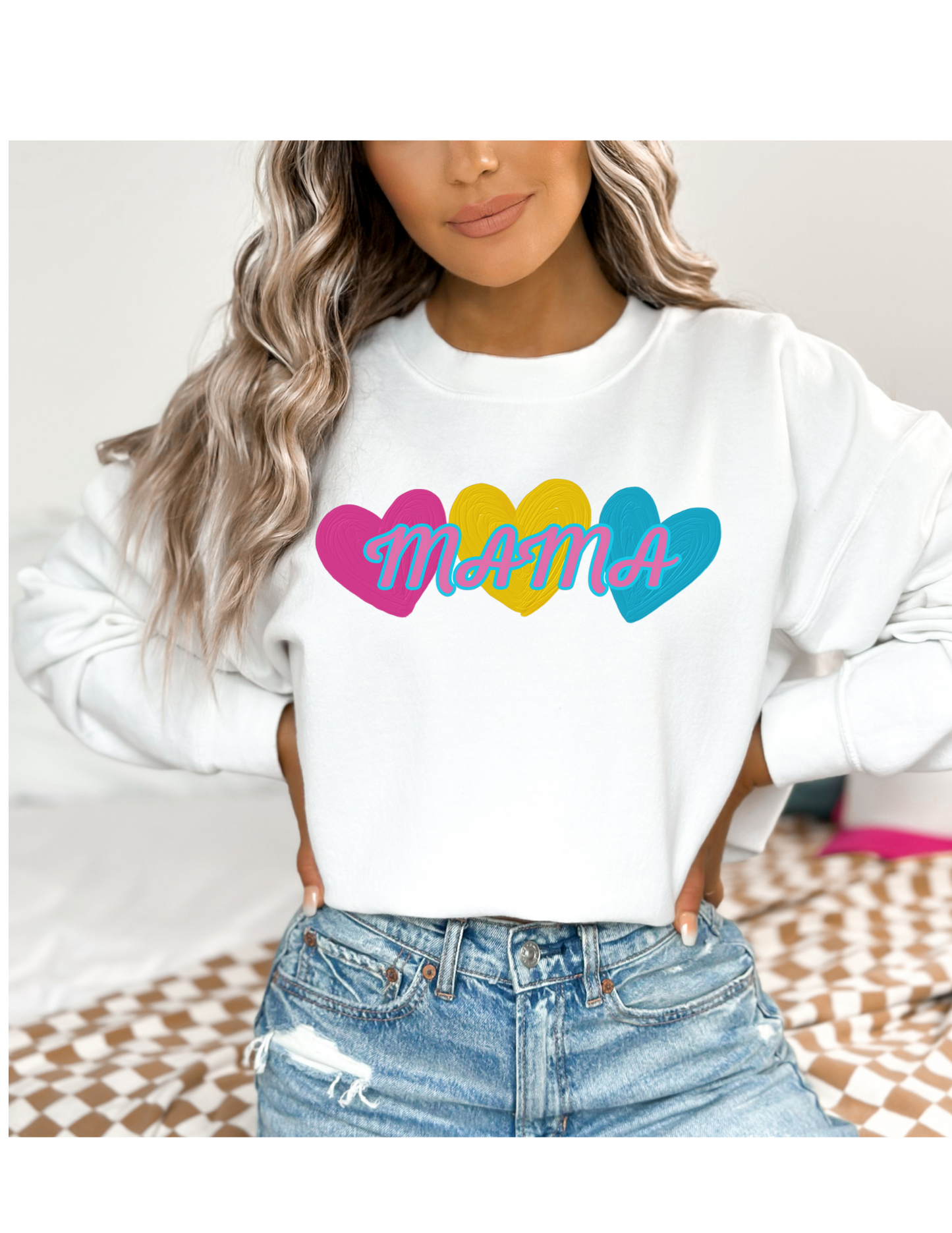 Painted Hearts Mama Sweatshirt