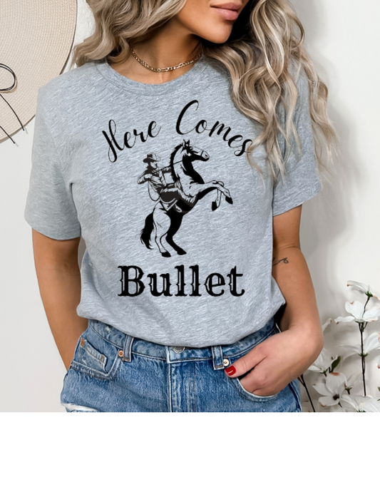 Here Comes Bullet Ladies Graphic Tee