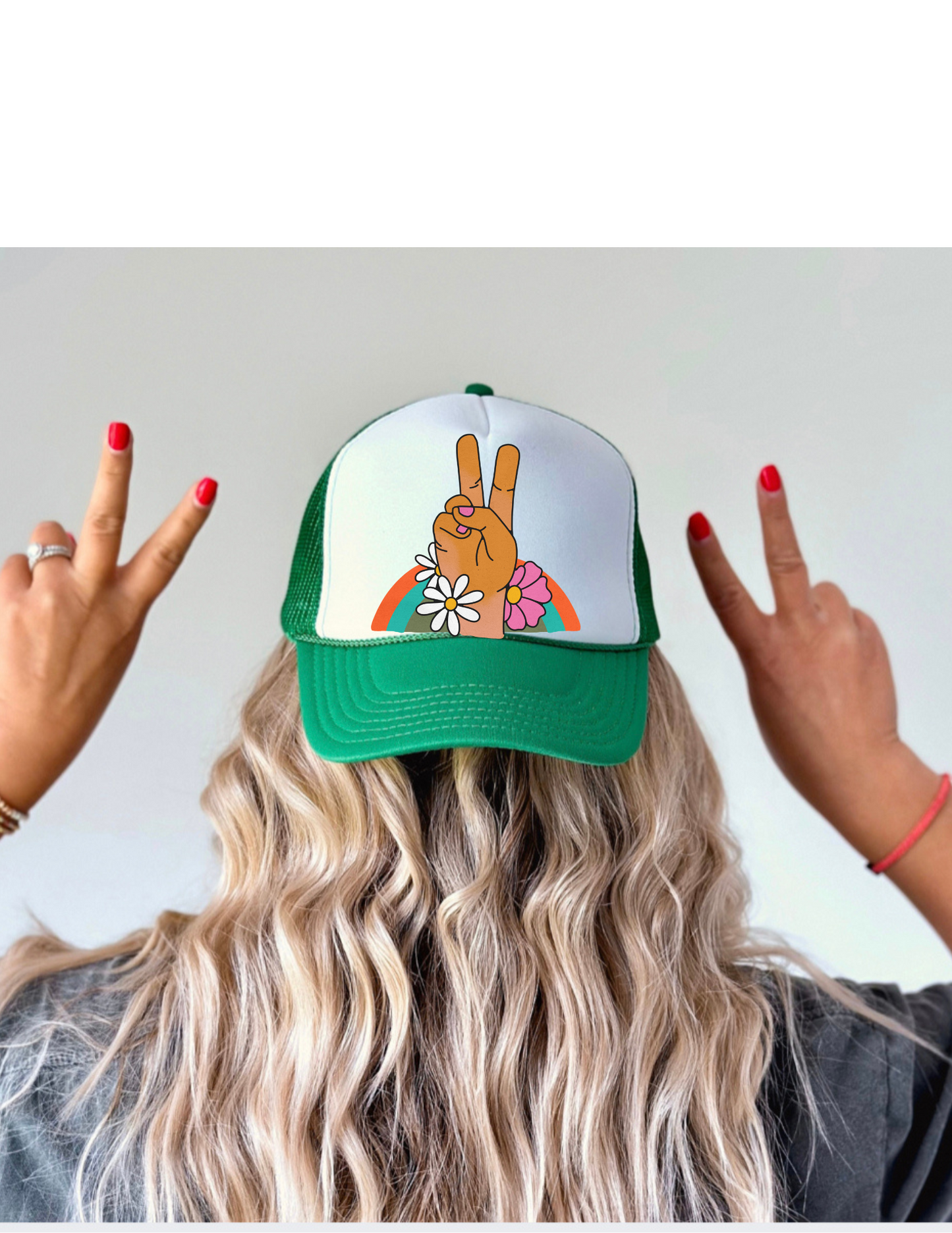 Peace Sign Trucker Hat