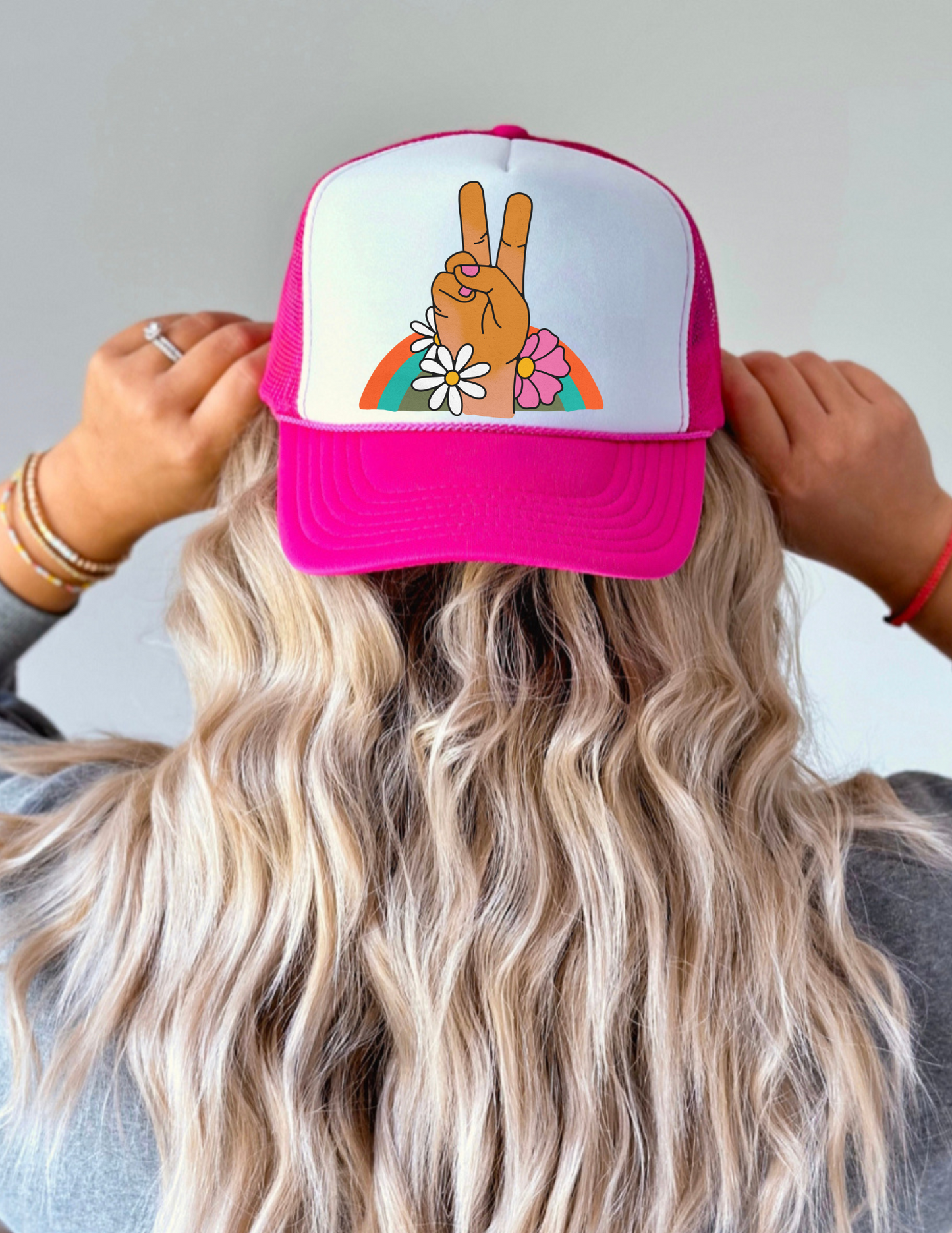 Peace Sign Trucker Hat