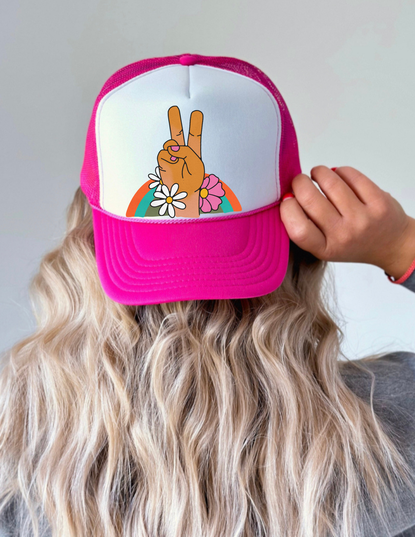 Peace Sign Trucker Hat