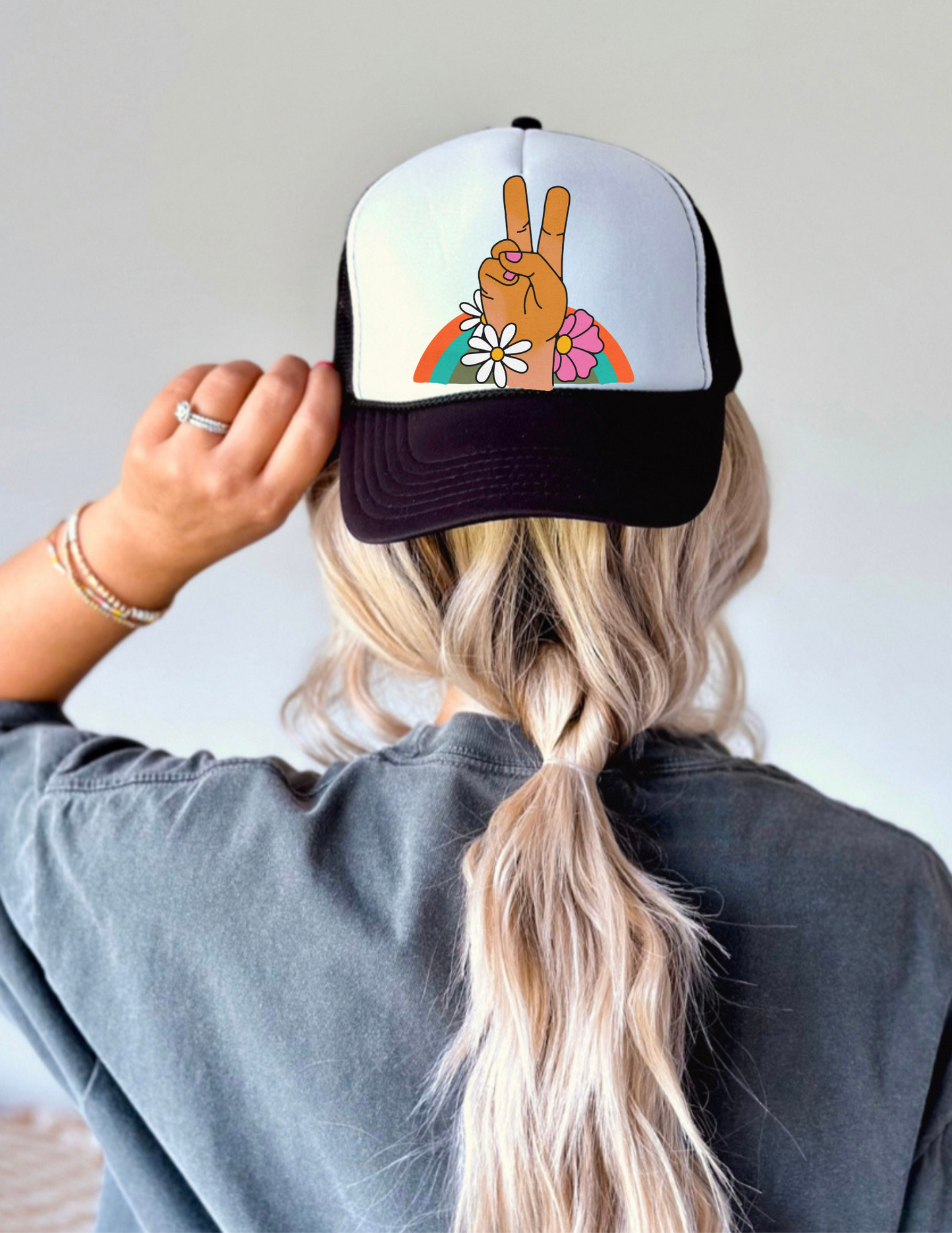 Peace Sign Trucker Hat