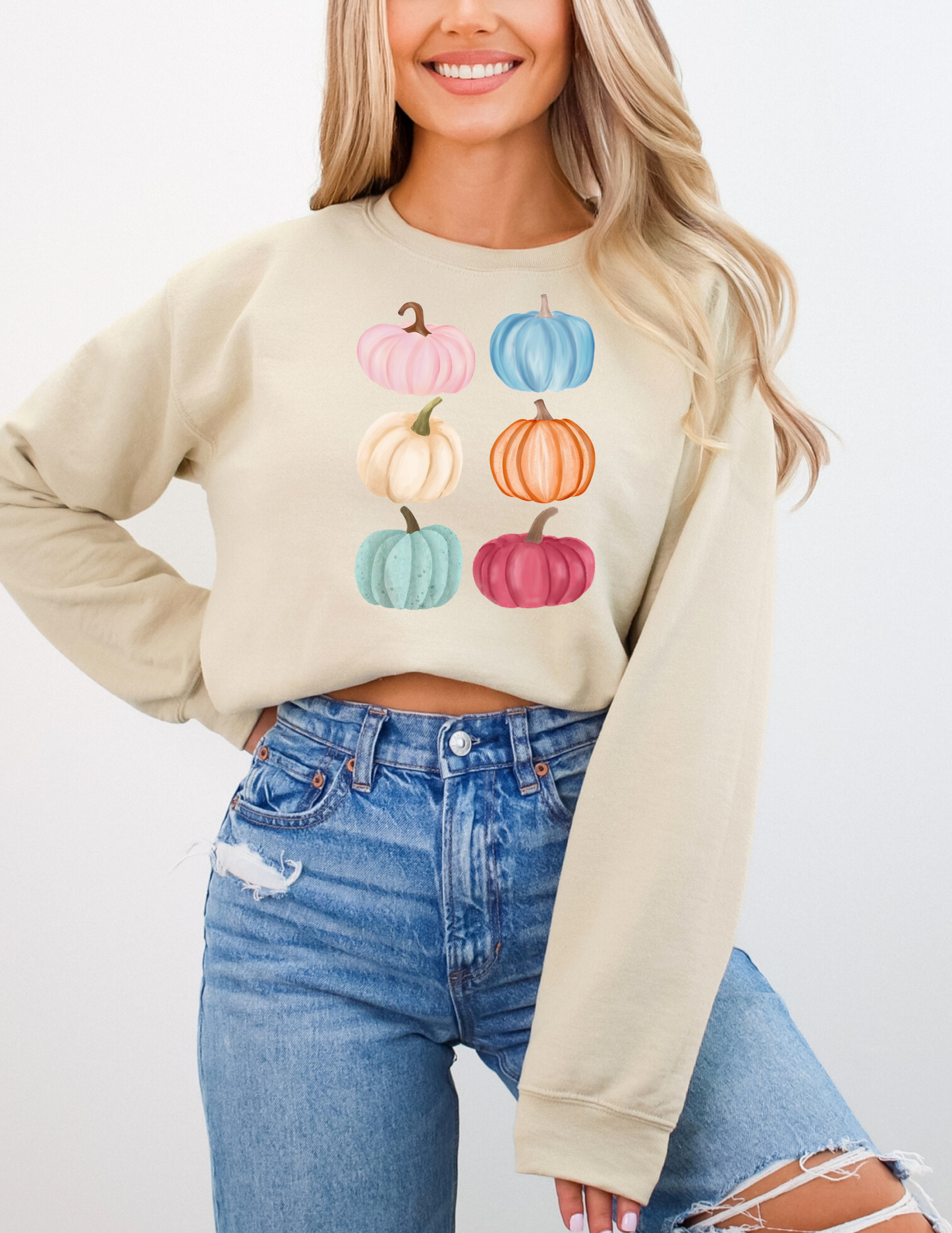 Pastel Pumpkins Sweatshirt