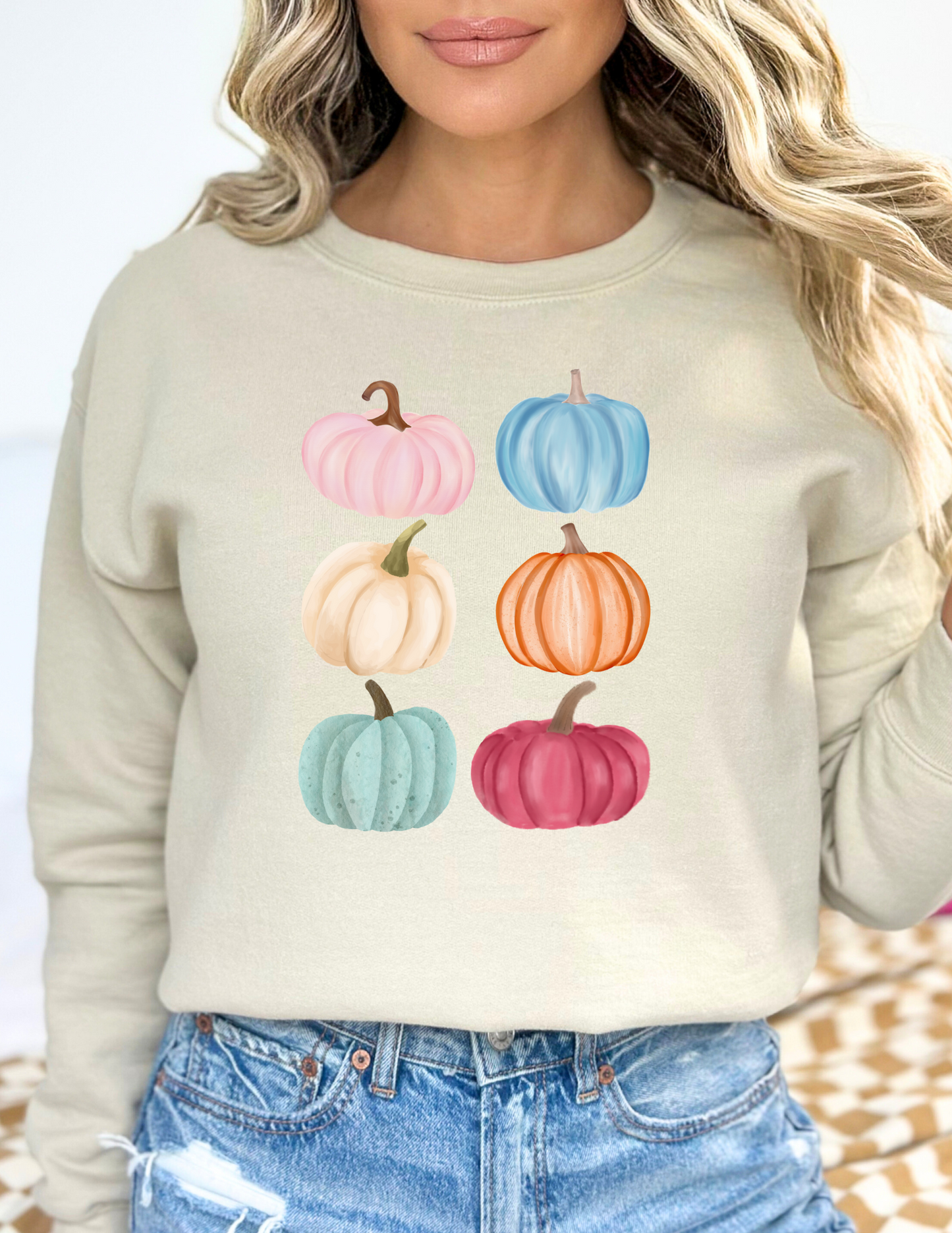 Pastel Pumpkins Sweatshirt