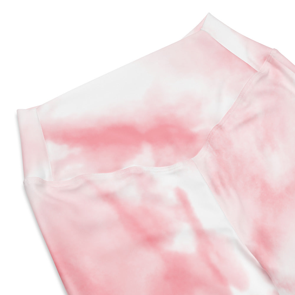 Pink Tie Dye Flare Leggings