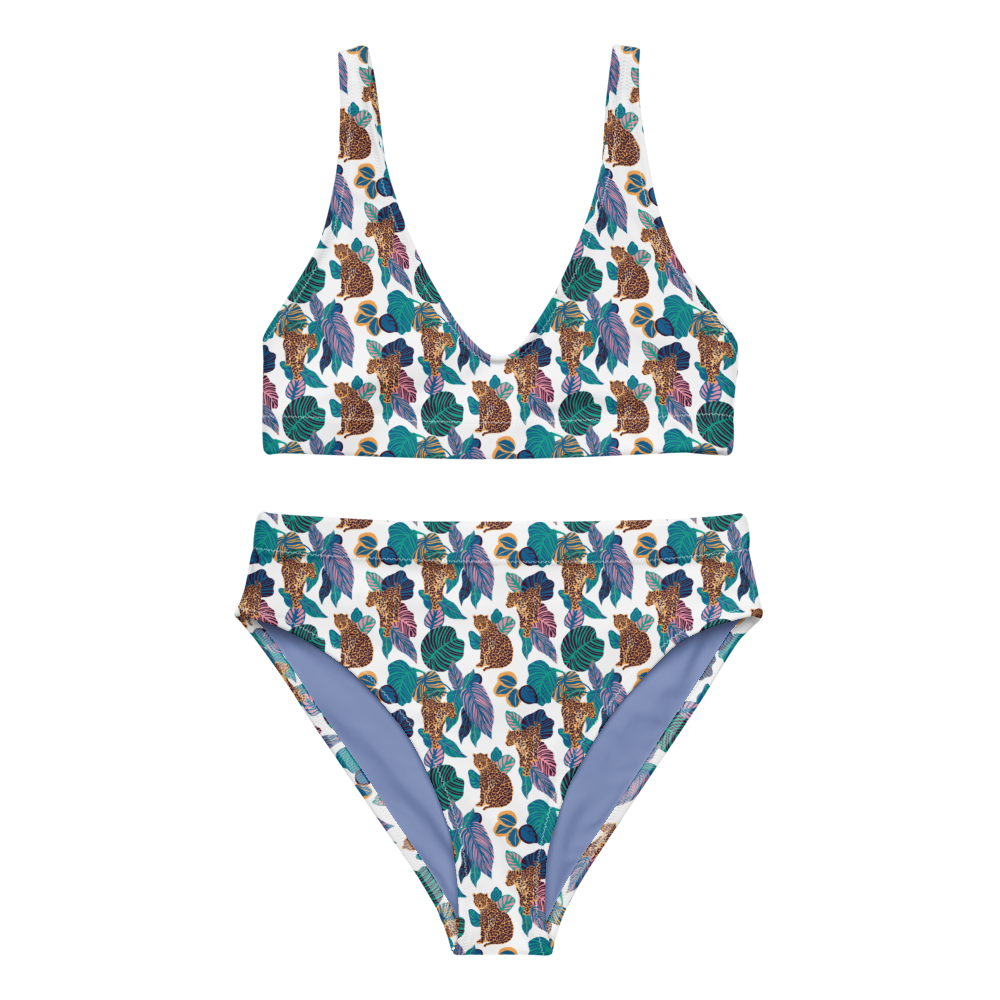 Jungle Jaguars High Waisted Swimsuit
