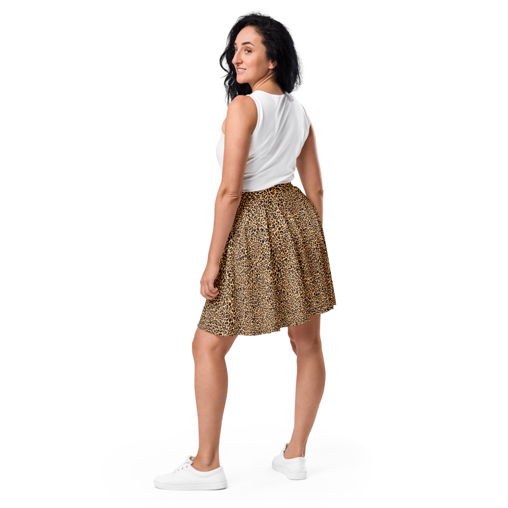La La Leopard Print Skirt