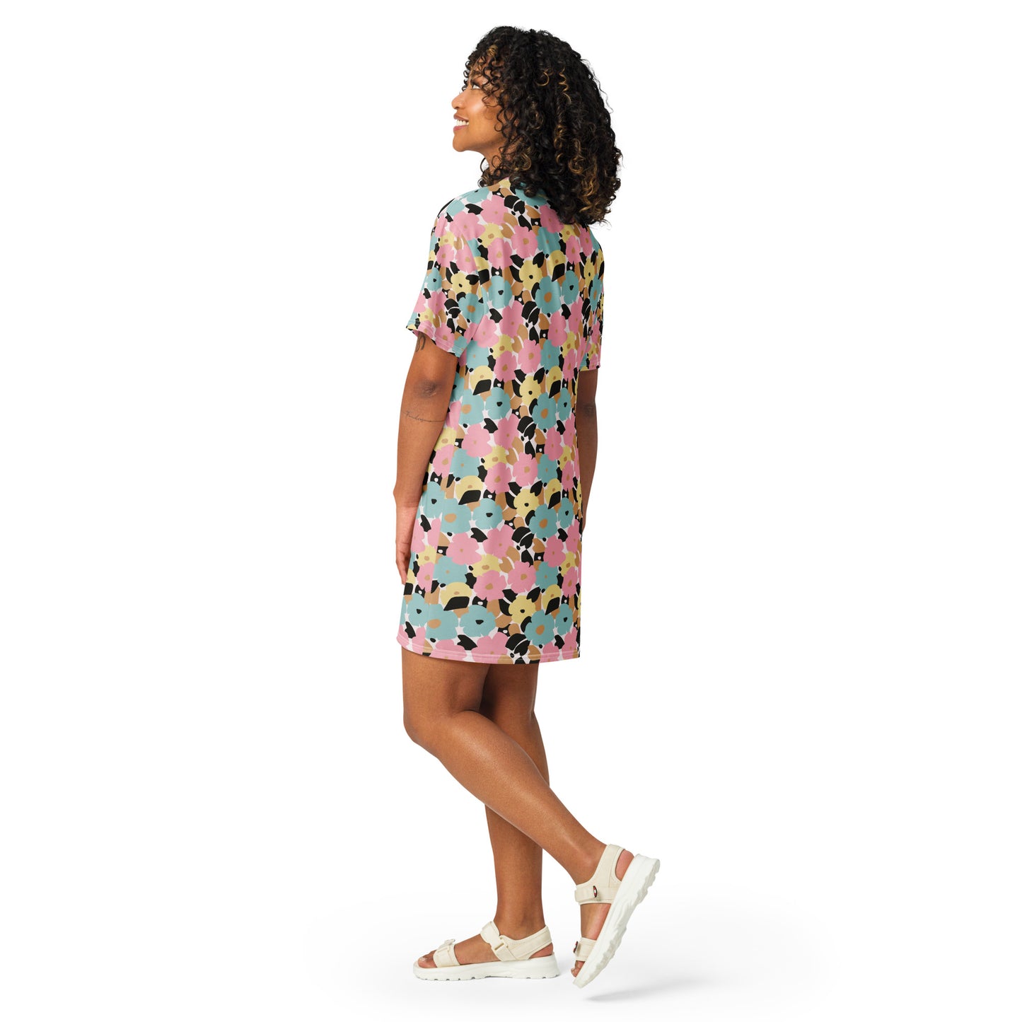 Spring Poppies T-Shirt Dress