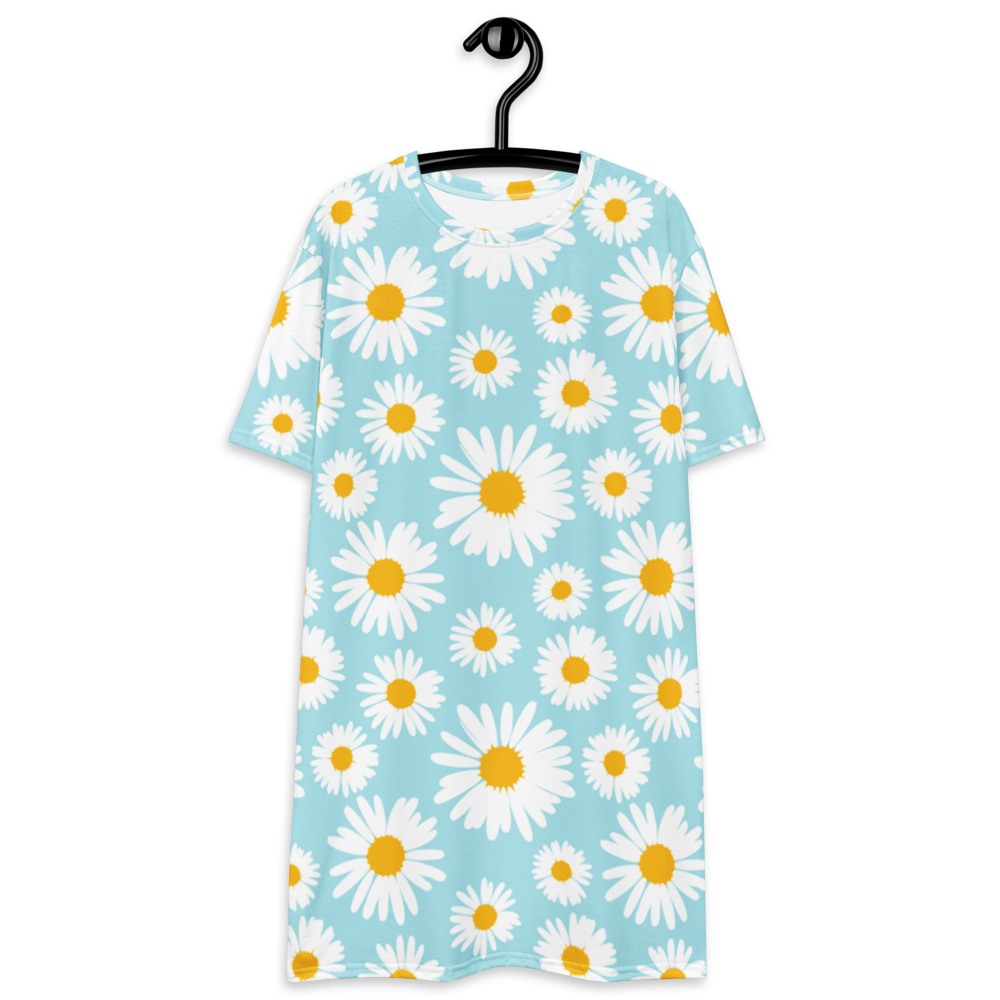 Spring Daisy T-Shirt Dress