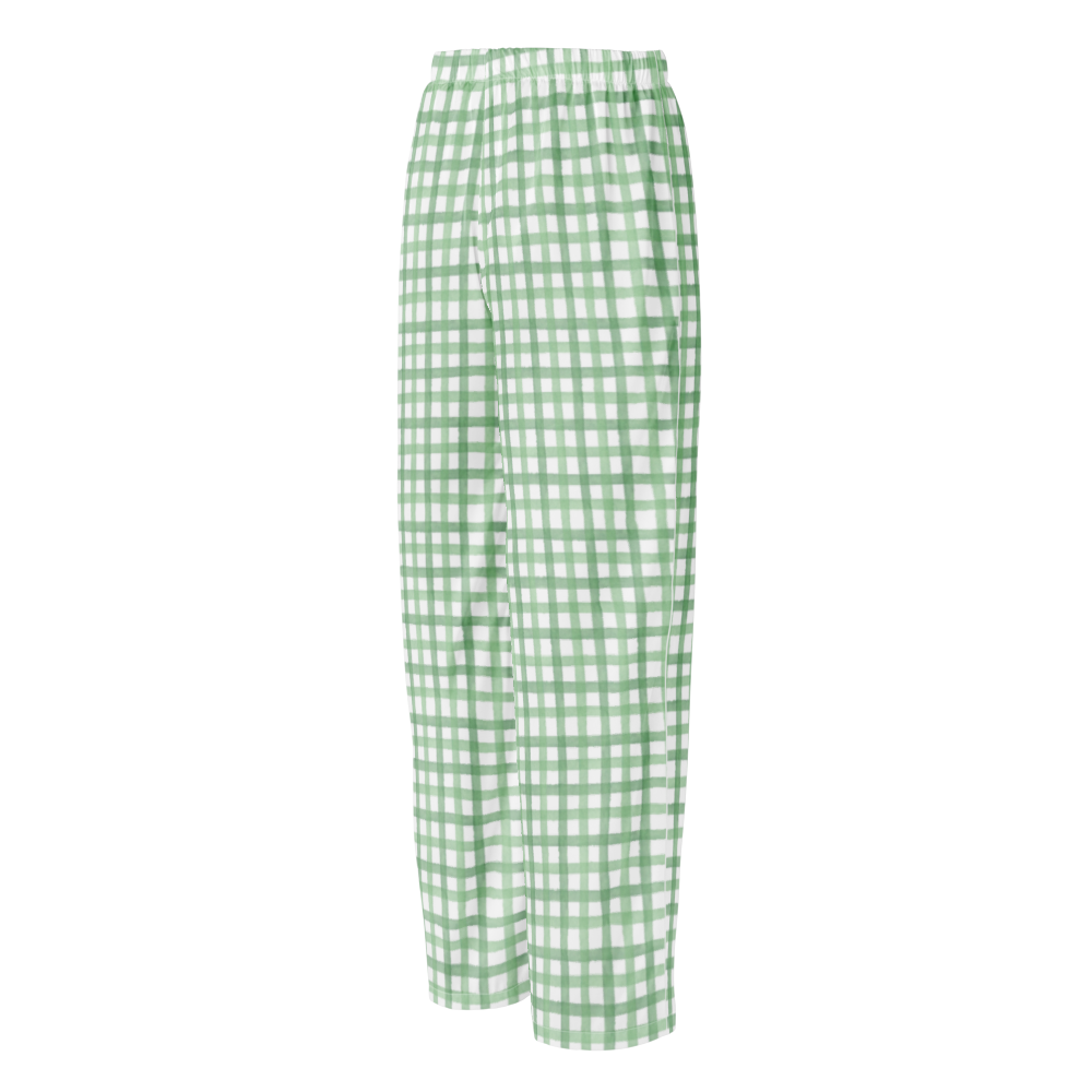 Green Grass Gingham Pants