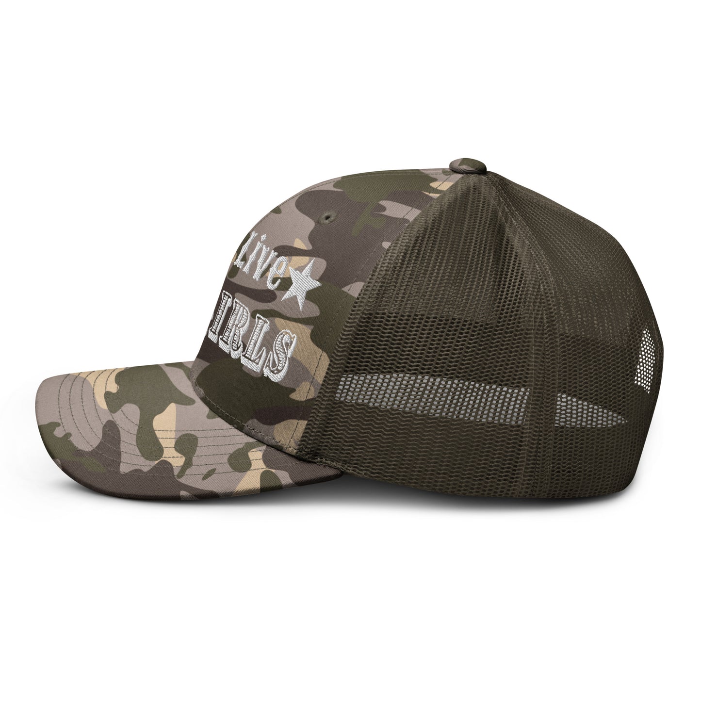 "Long Live Cowgirls" Camo Trucker Hat