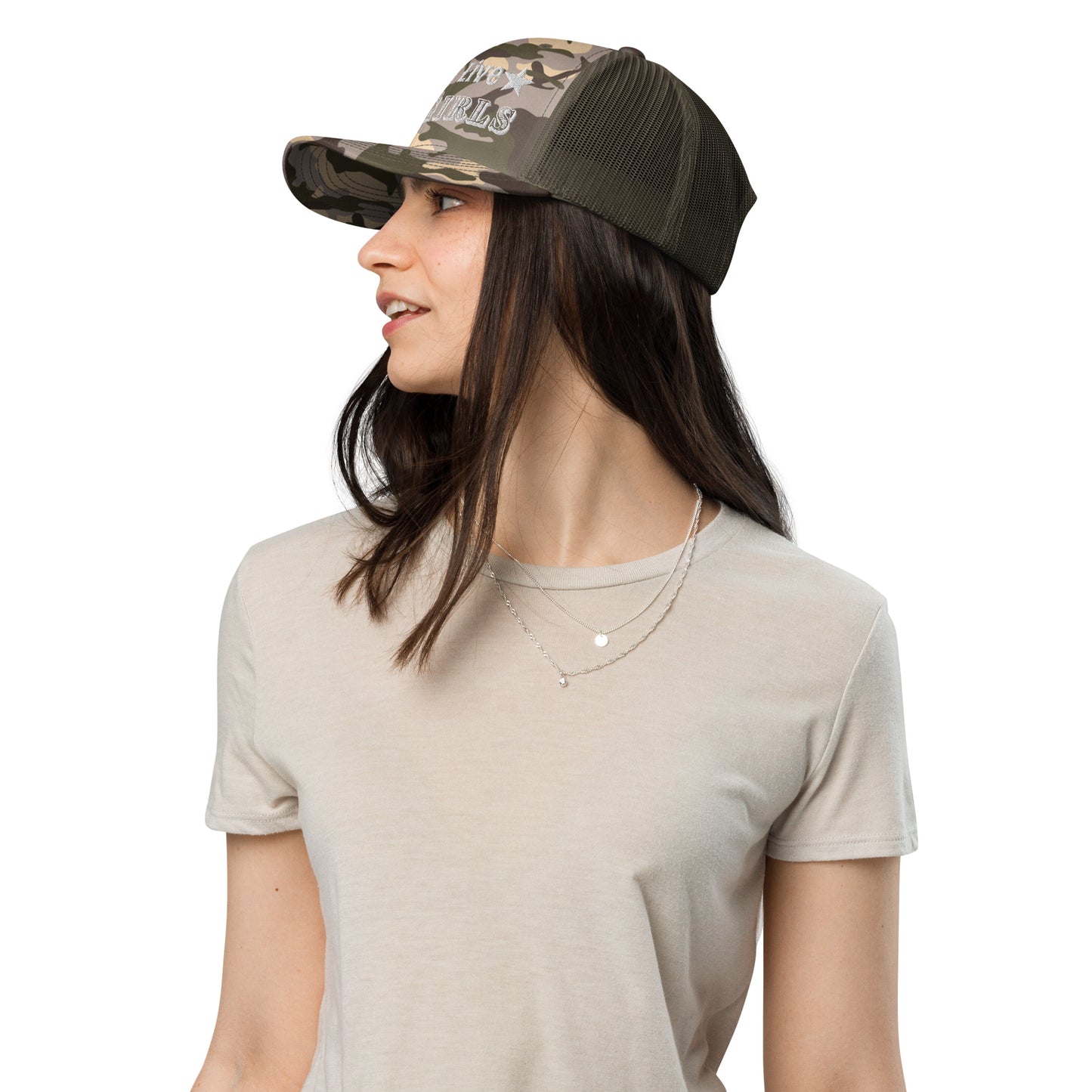 "Long Live Cowgirls" Camo Trucker Hat