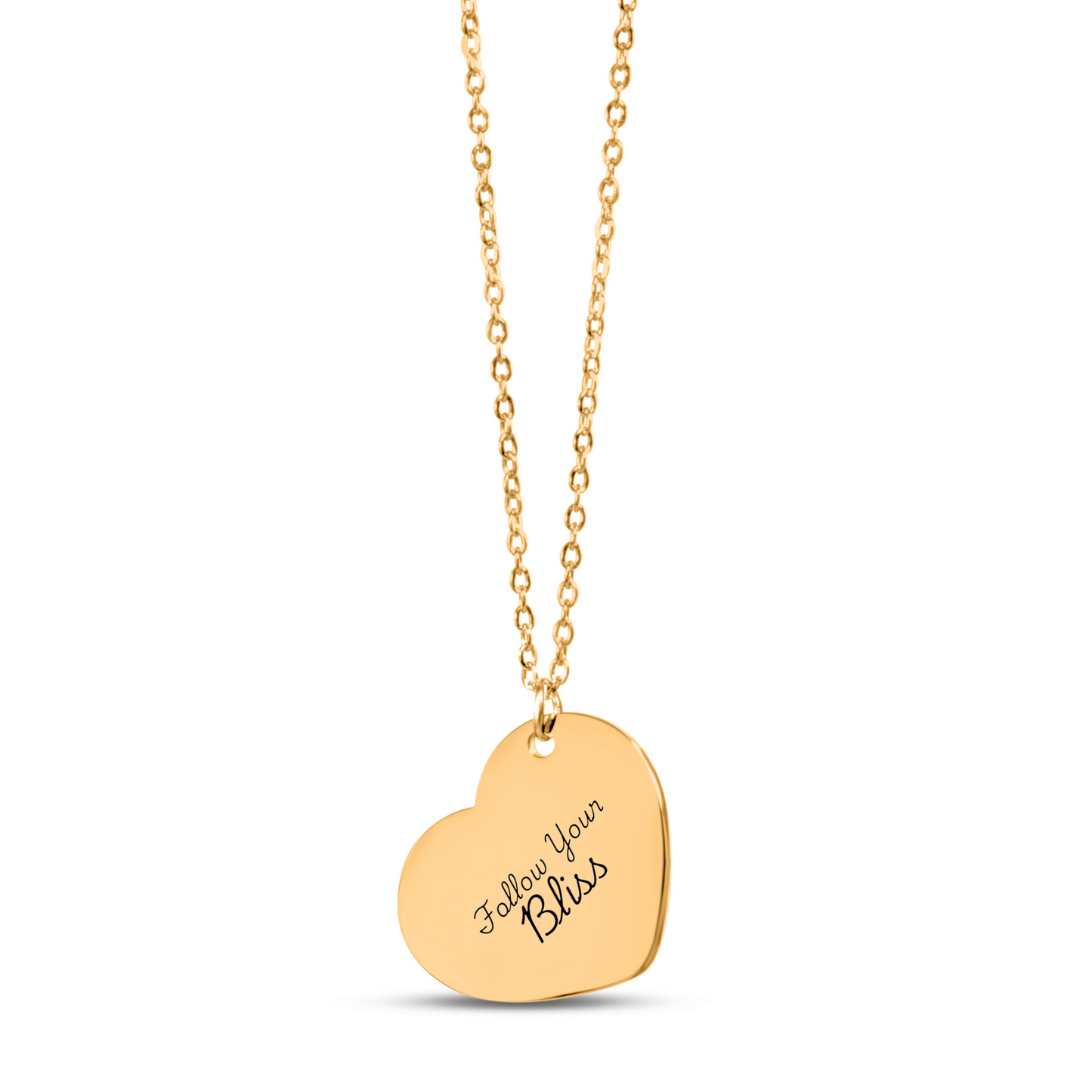 "Follow Your Bliss" Heart Necklace