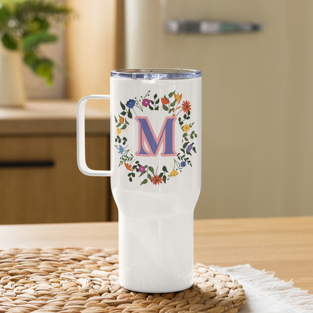 Personalized Initial Travel Mug