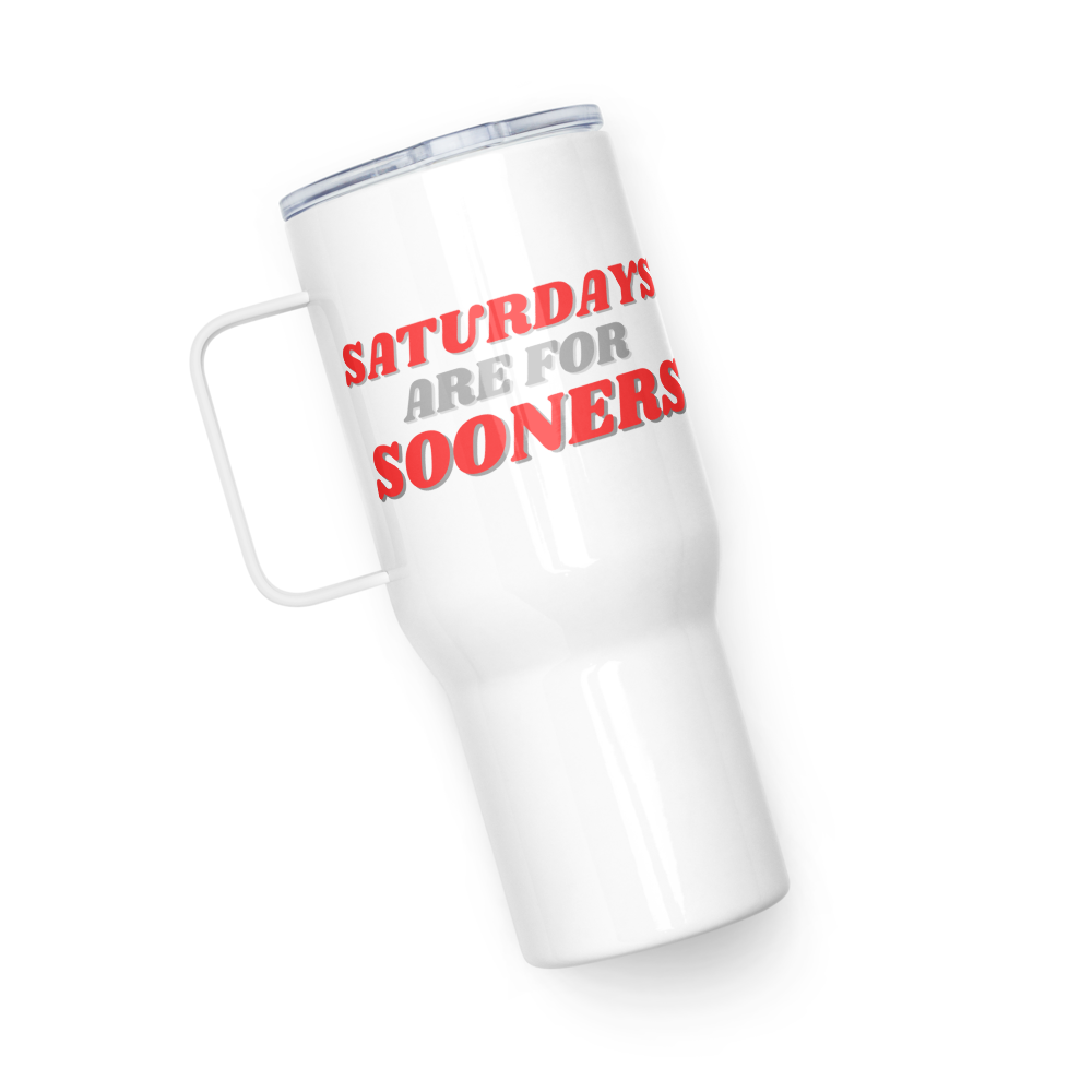 Saturdays Are For Sooners Travel Mug