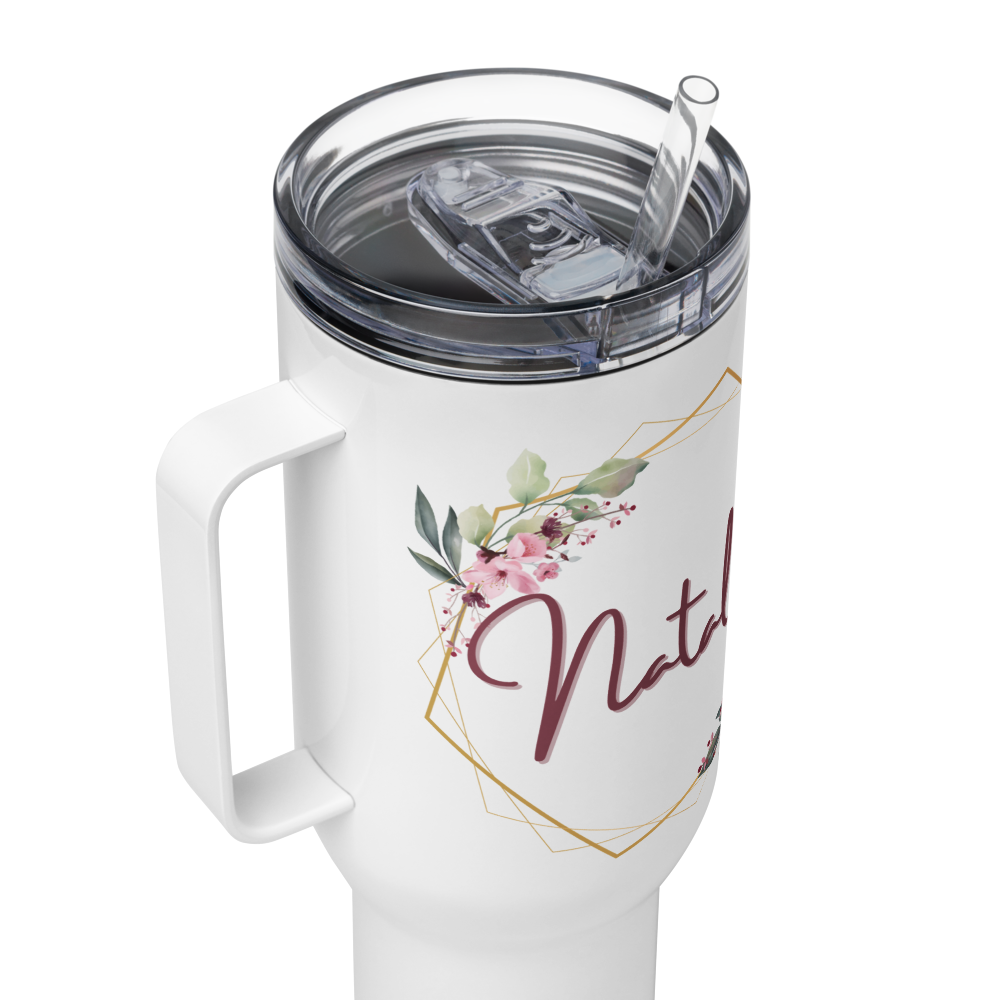 Personalized Floral Name Tumbler