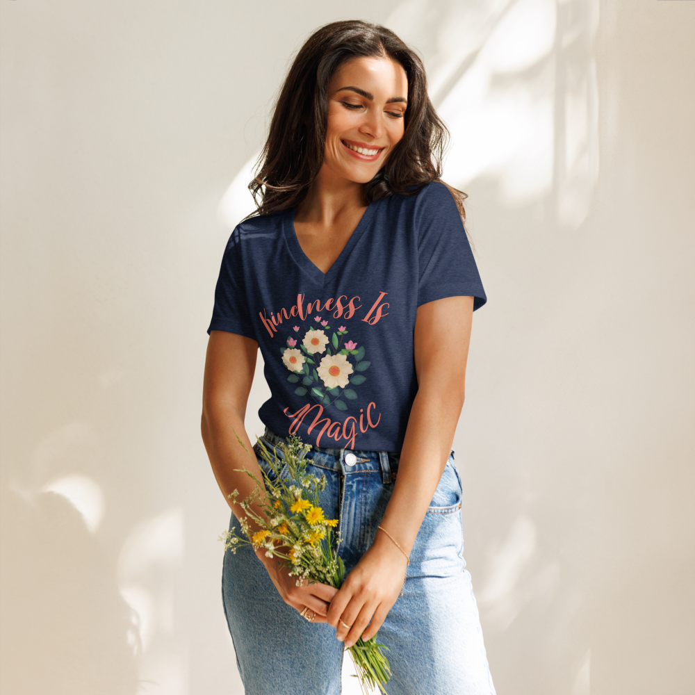 Kindness is Magic Tee in Heather Navy