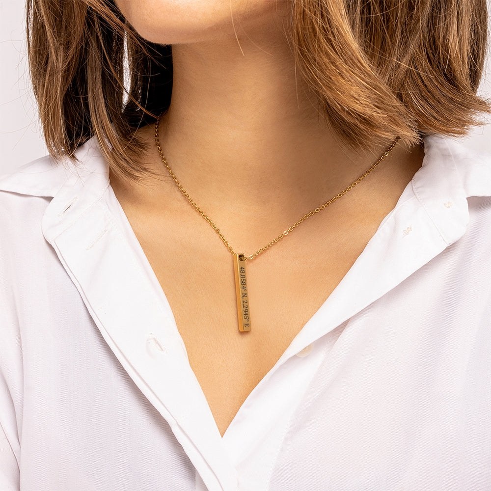 Personalized Coordinates Necklace