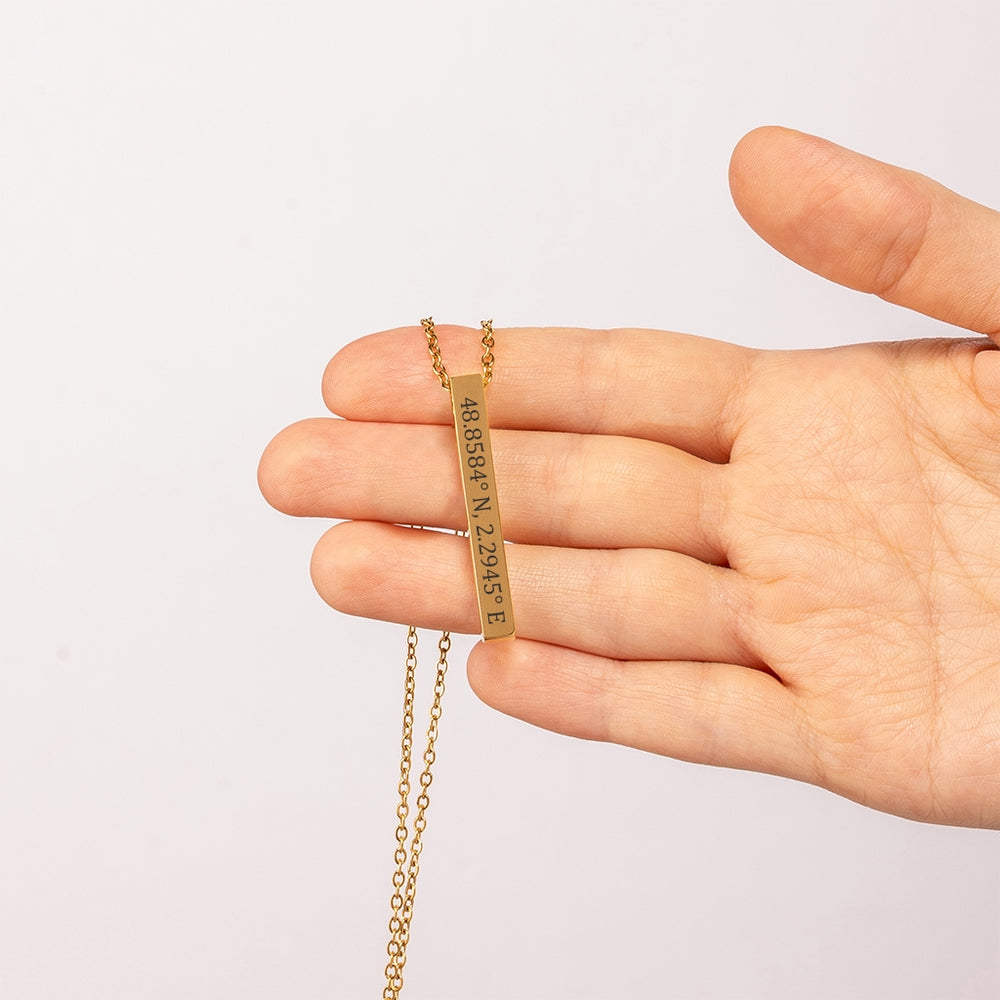 Personalized Coordinates Necklace