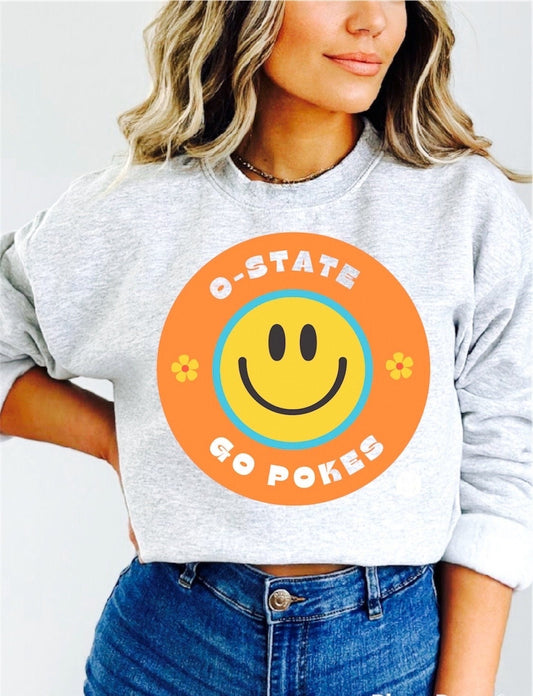 Oklahoma State Smiley Face Sweatshirt