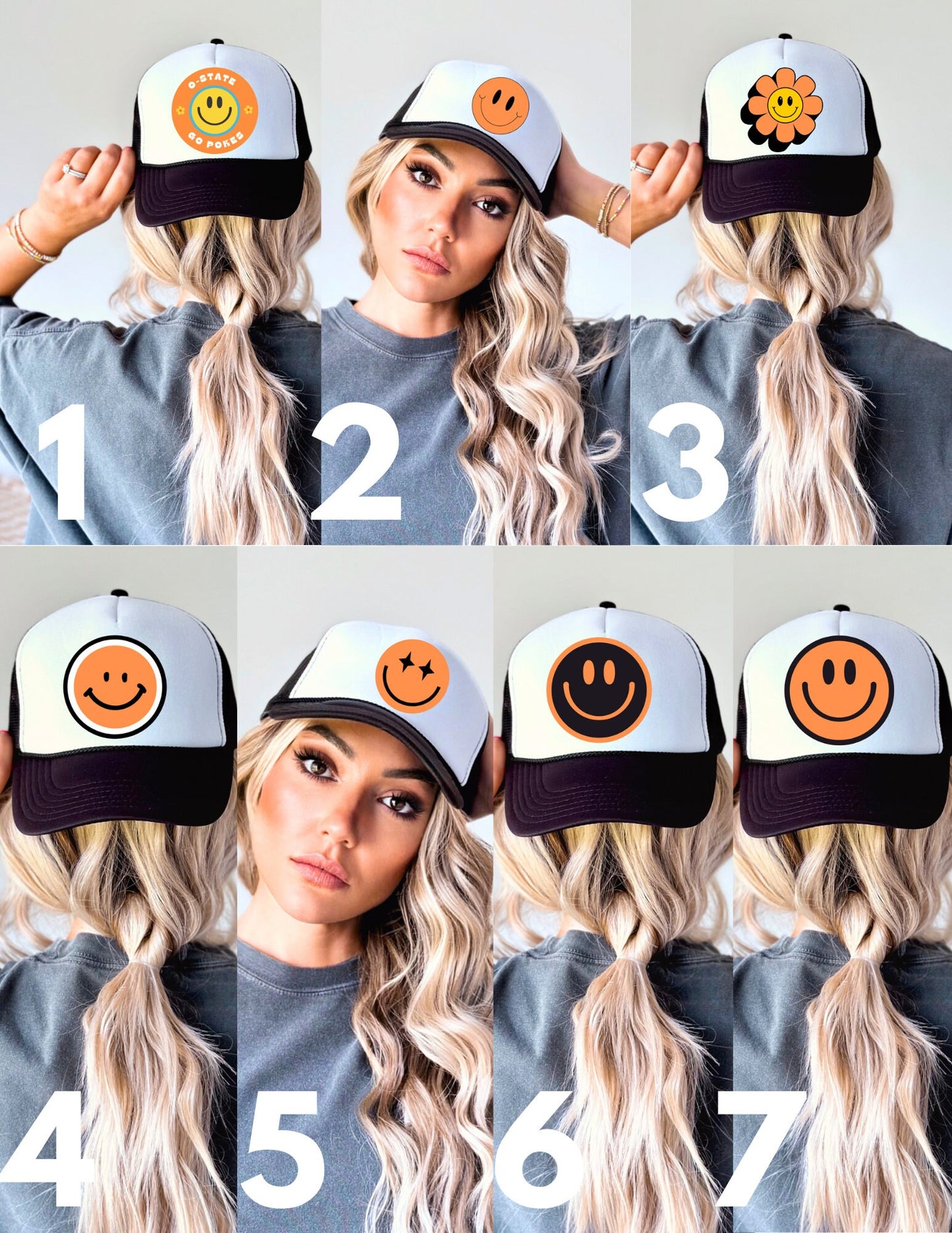 Oklahoma State Smiley Face Hat