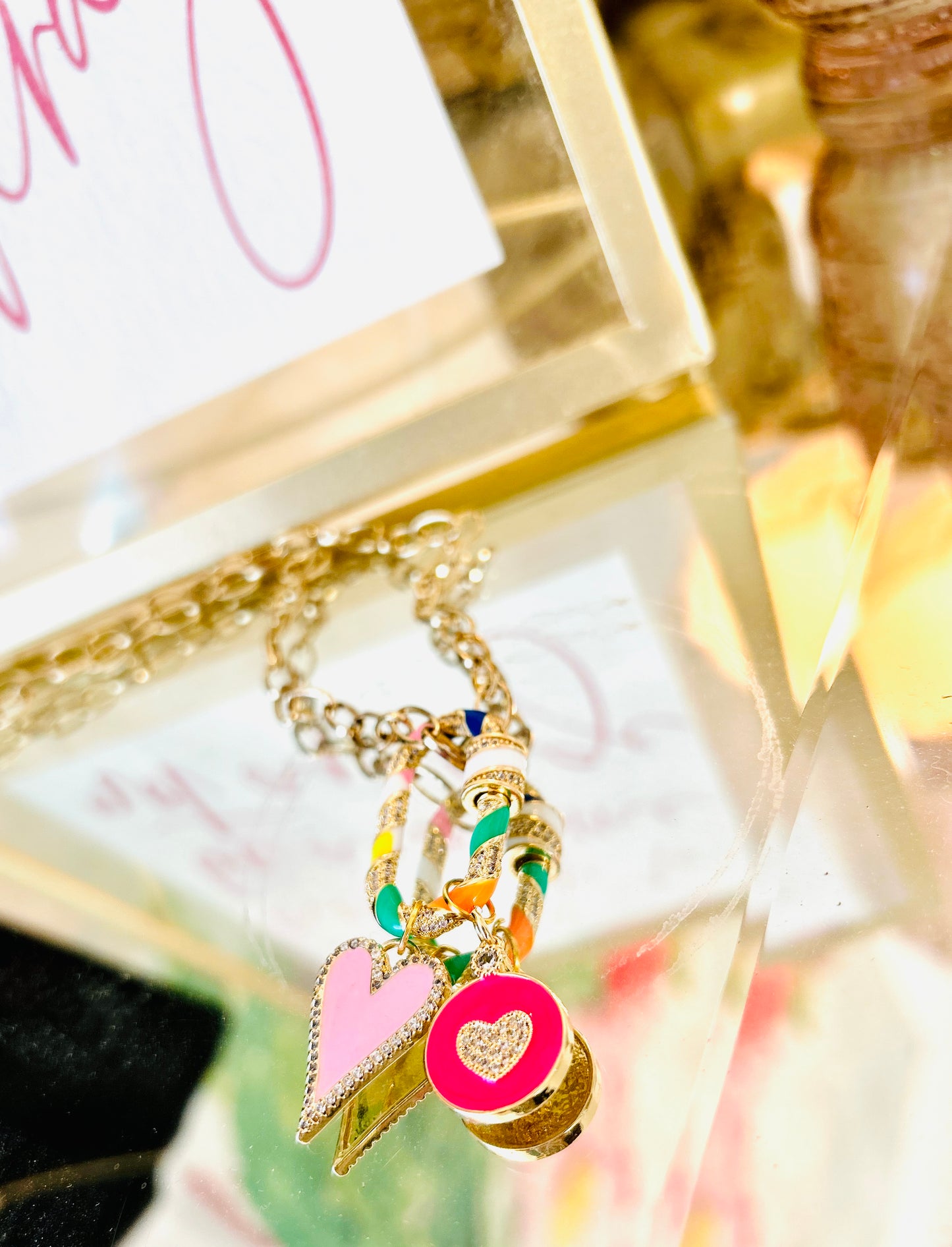 Locked Heart Charm Necklace