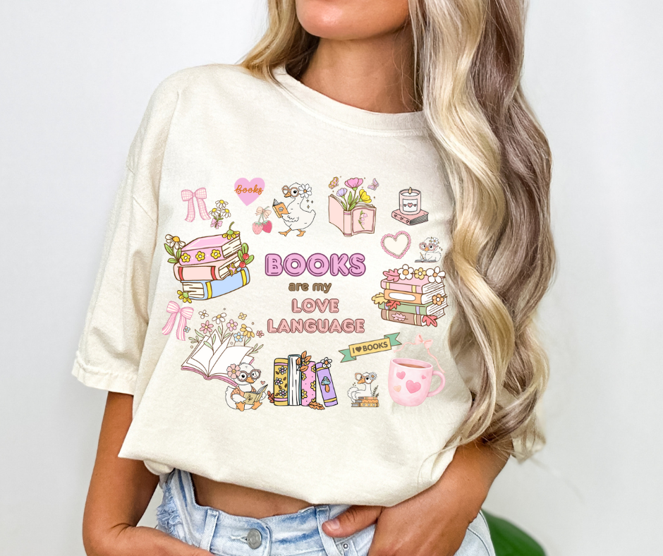 Books Are My Love Language Graphic Tee