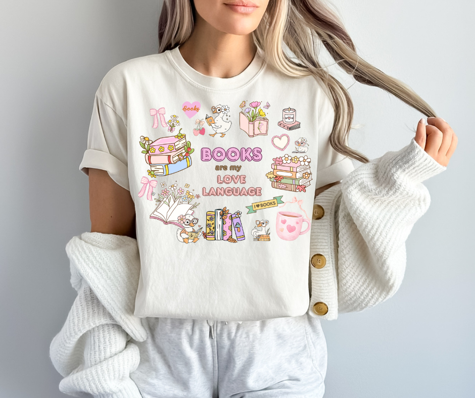 Books Are My Love Language Graphic Tee