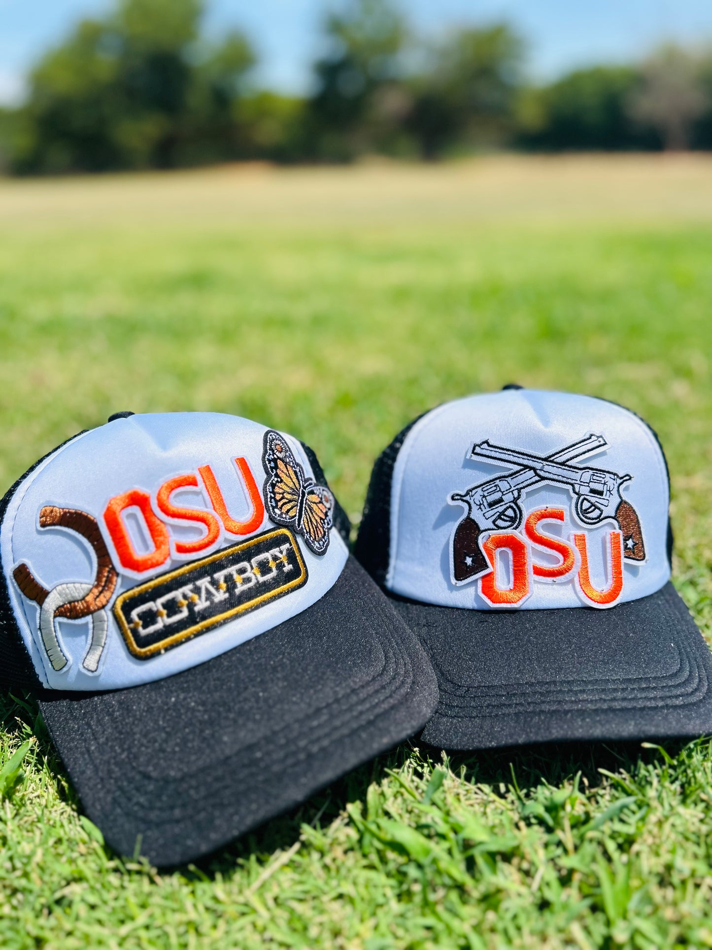 Oklahoma State Patch Trucker Hats